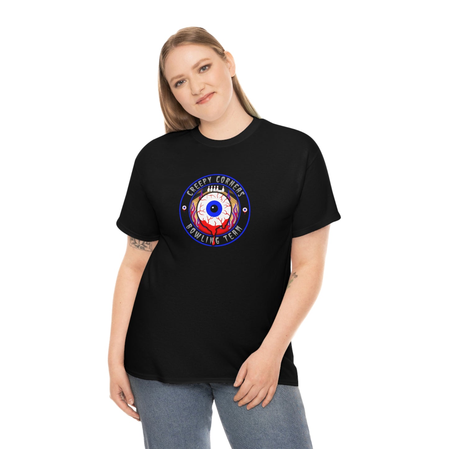 CREEPY CORNEAS - BOWLING TEAM Unisex Heavy Cotton Tee