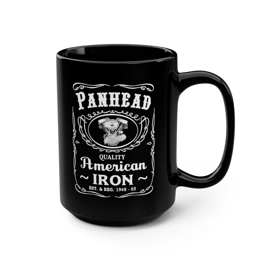 PANHEAD 2 (JD) Black Mug, 15oz