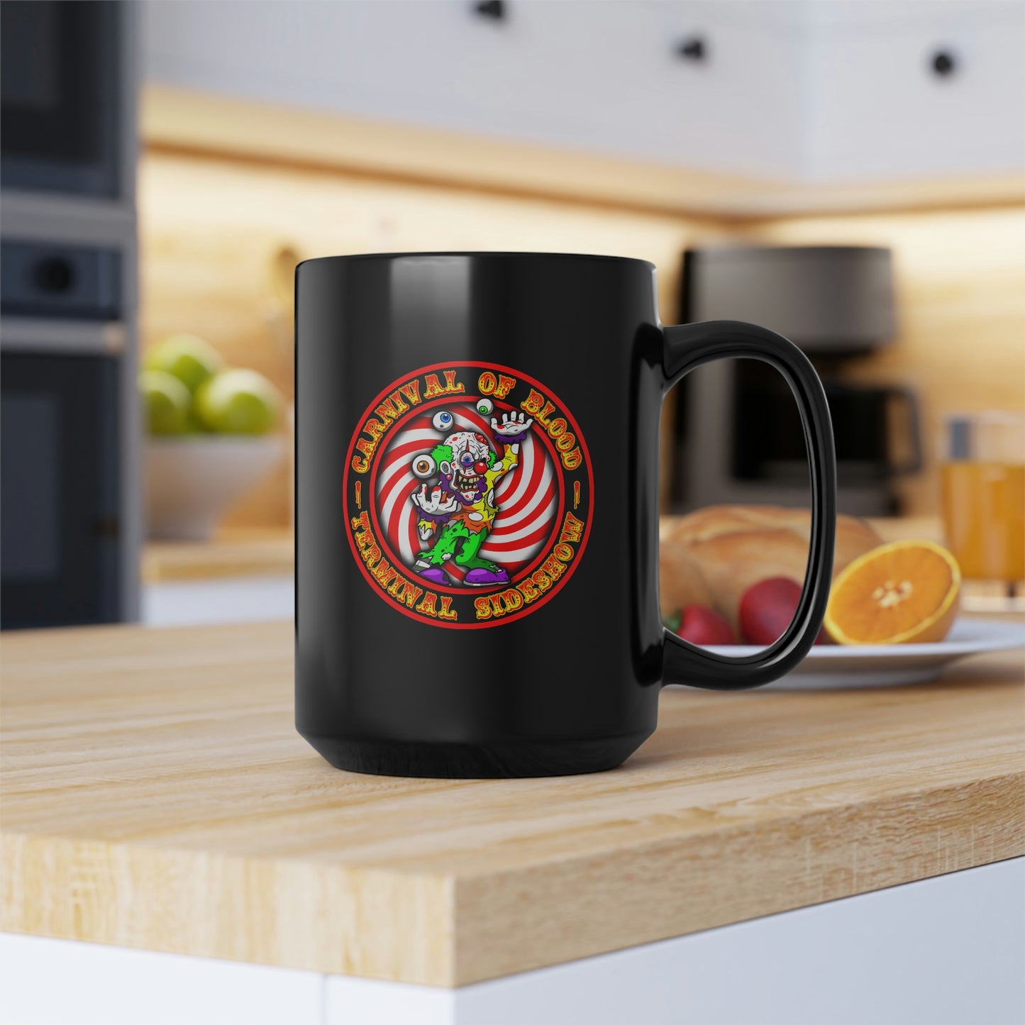 CARNIVAL OF BLOOD - TERMINAL SIDESHOW 2 Black Mug, 15oz