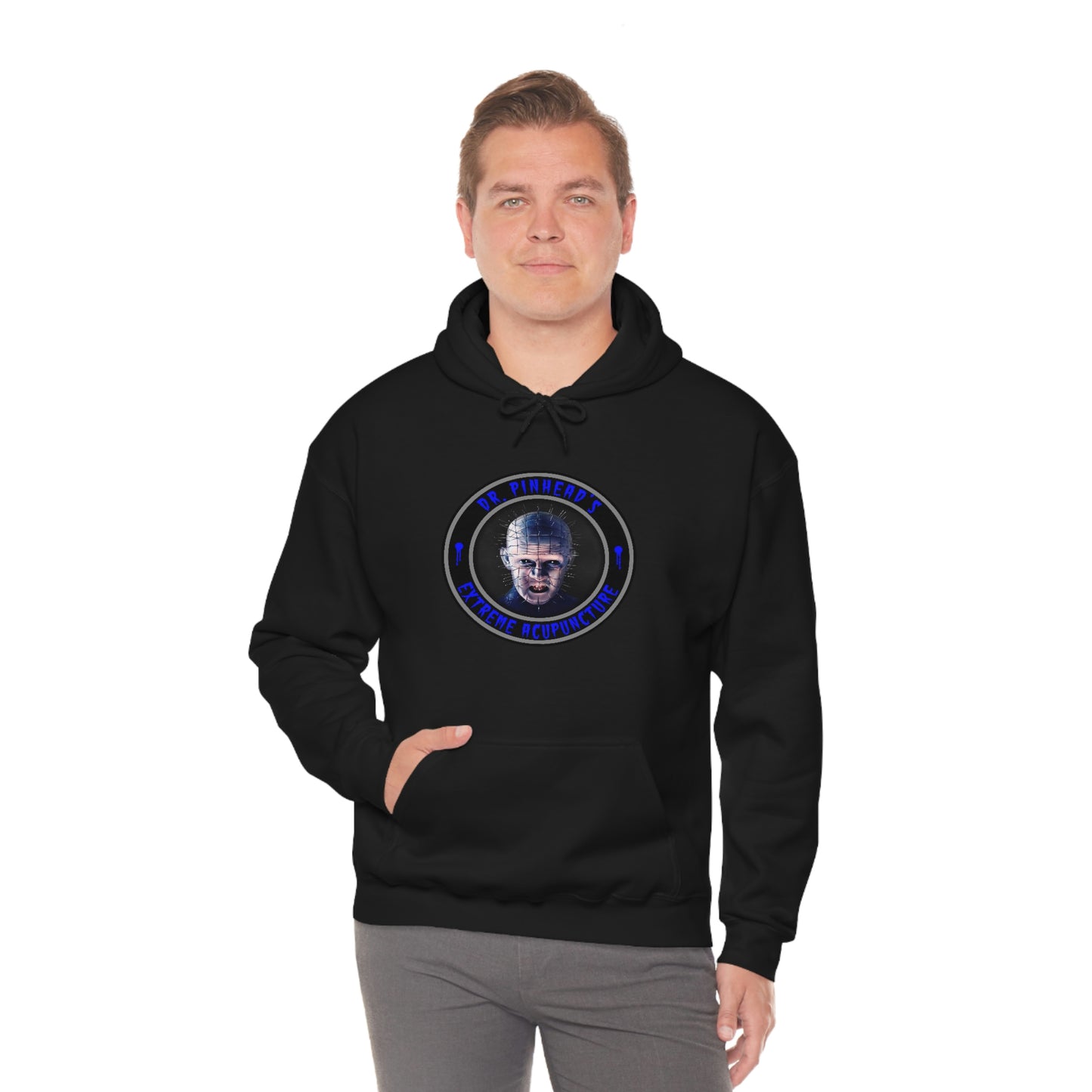 DR. PINHEAD'S - EXTREME ACUPUNCTURE Unisex Heavy Blend™ Hooded Sweatshirt