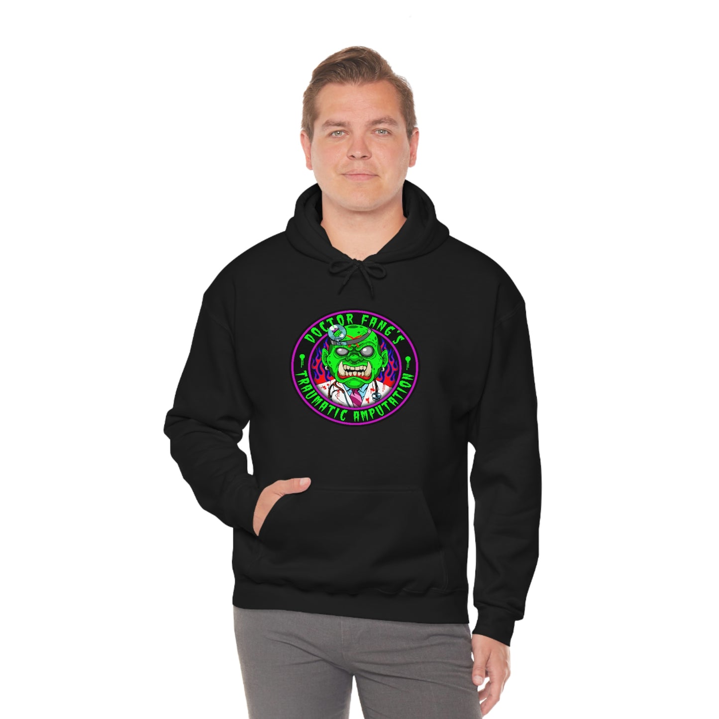 DR FANG - TRAUMATIC AMPUTATION Unisex Heavy Blend™ Hooded Sweatshirt