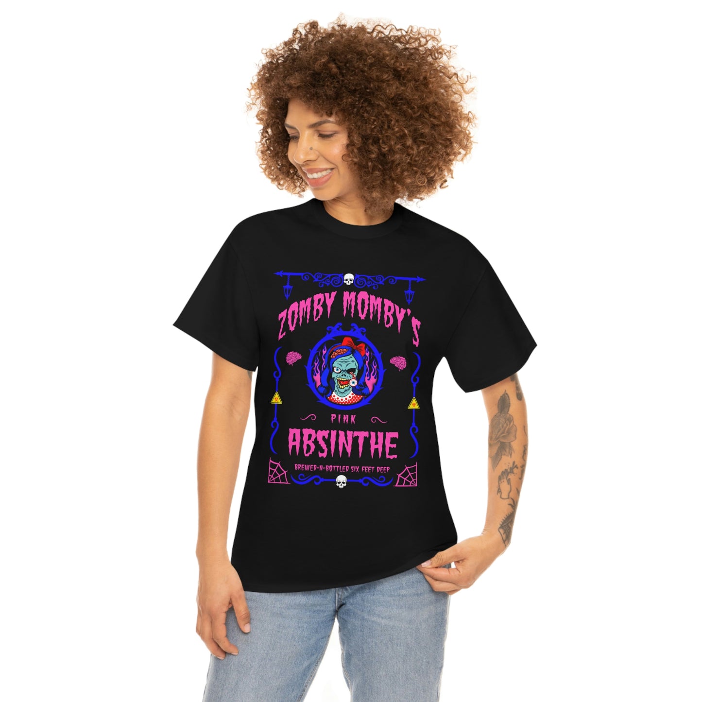 ABSINTHE MONSTERS 12 (ZOMBY MOMBY) Unisex Heavy Cotton Tee