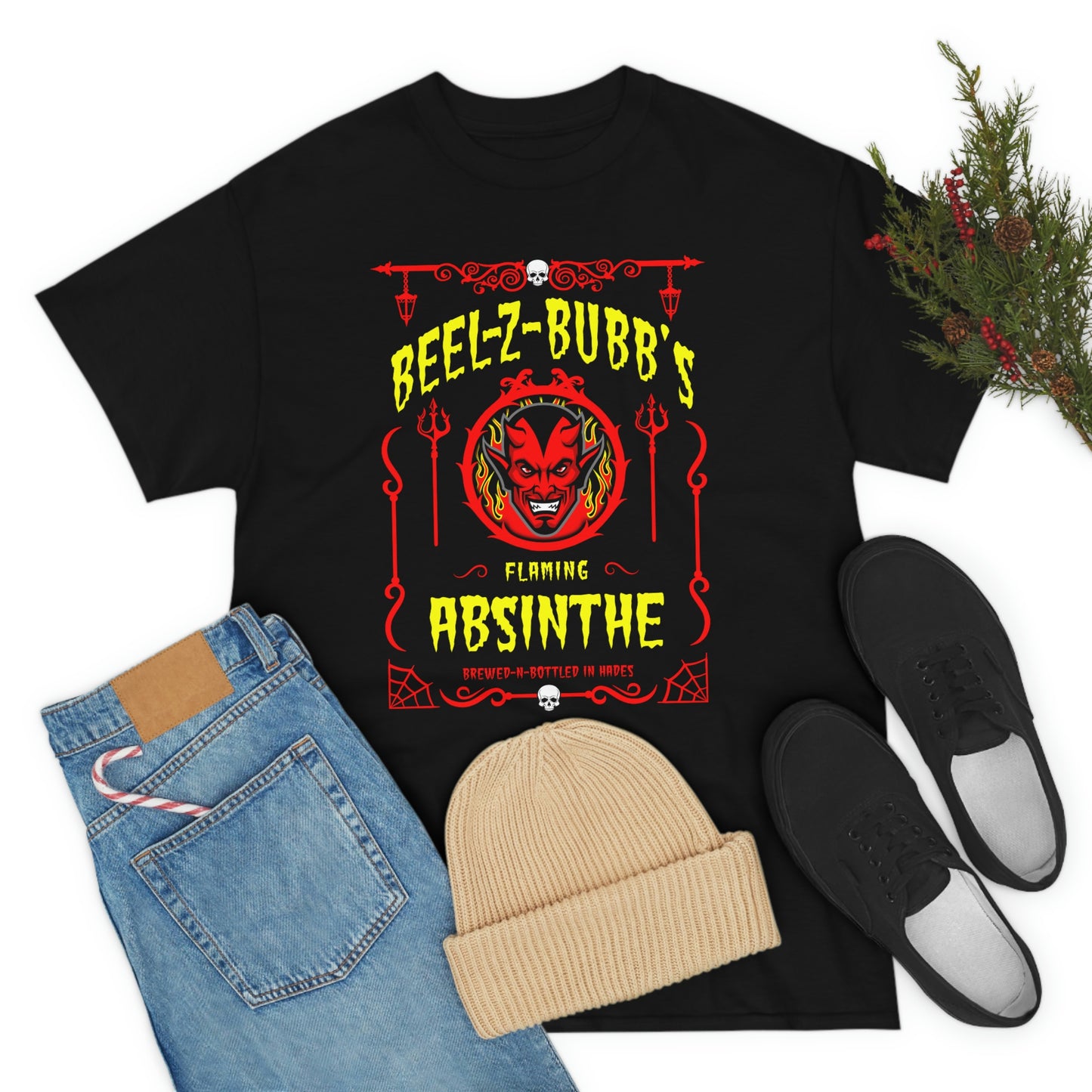 ABSINTHE MONSTERS 7 (BEEL-Z-BUBB) Unisex Heavy Cotton Tee