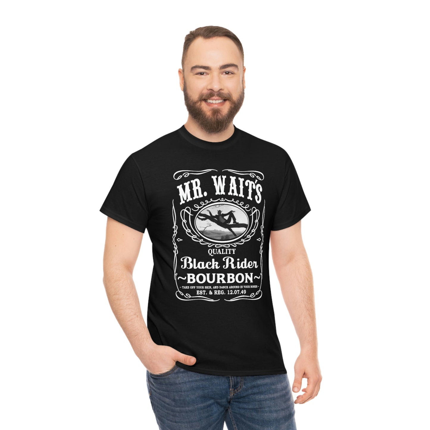 MR WAITS 4  (JD)(BLACK RIDER) Unisex Heavy Cotton Tee