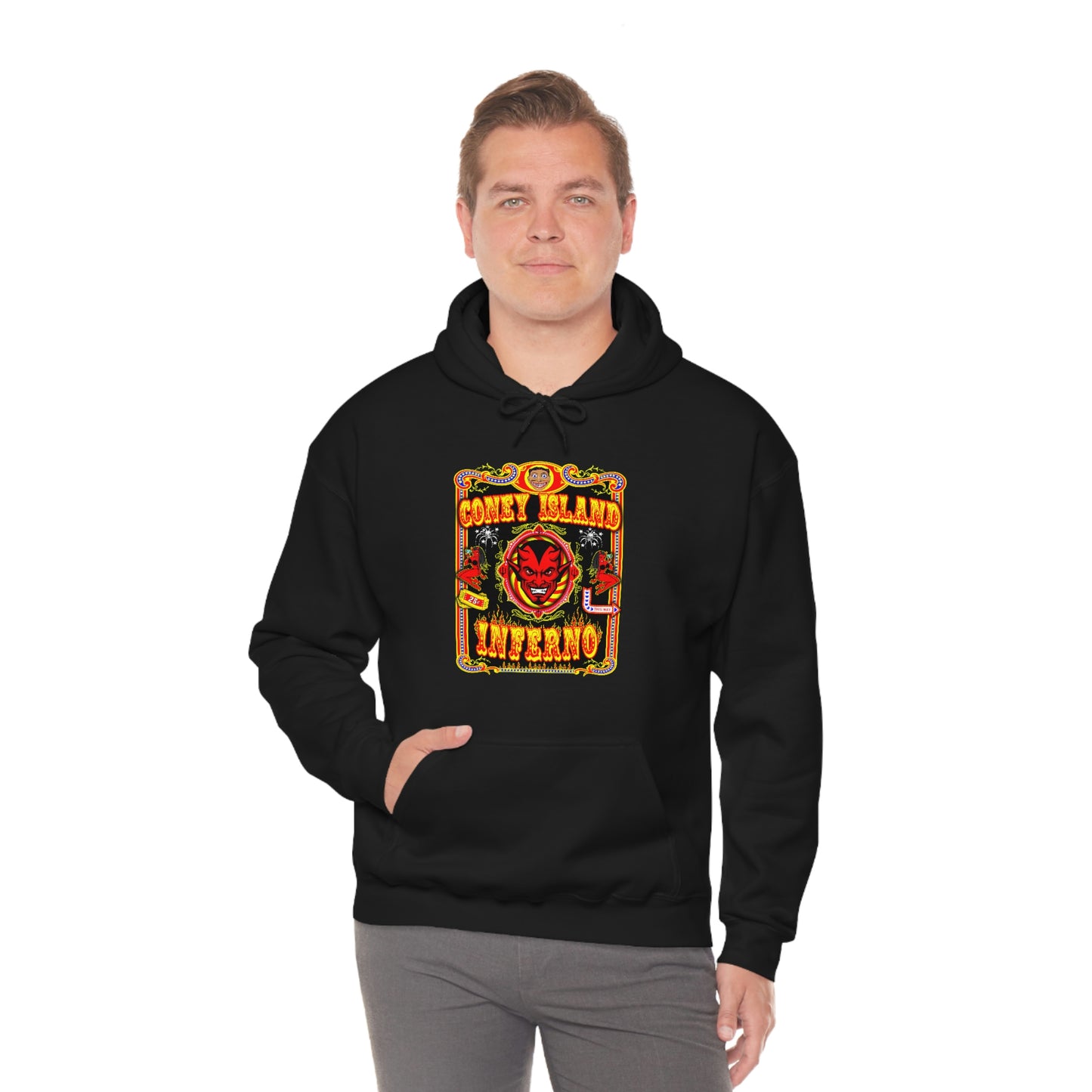 CONEY ISLAND 1 (INFERNO) Unisex Heavy Blend™ Hooded Sweatshirt