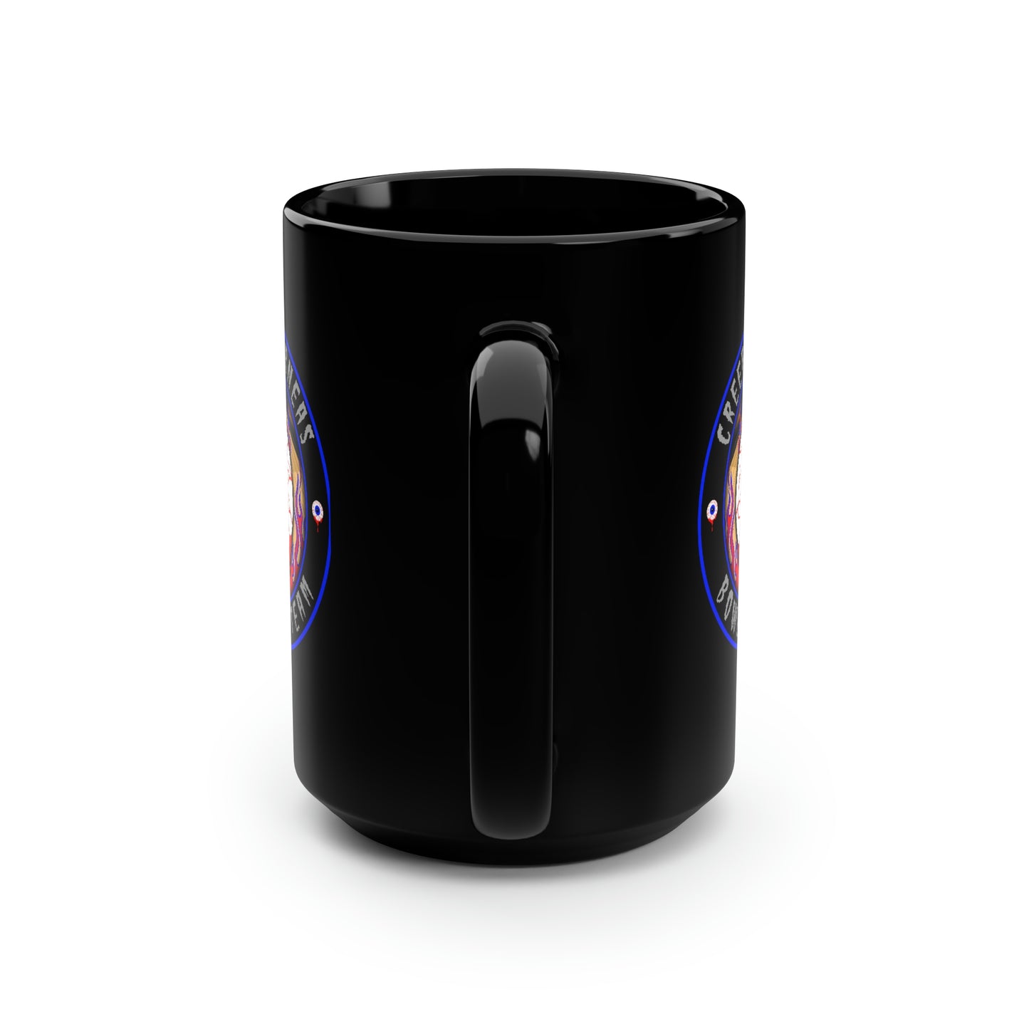 CREEPY CORNEAS - BOWLING TEAM Black Mug, 15oz