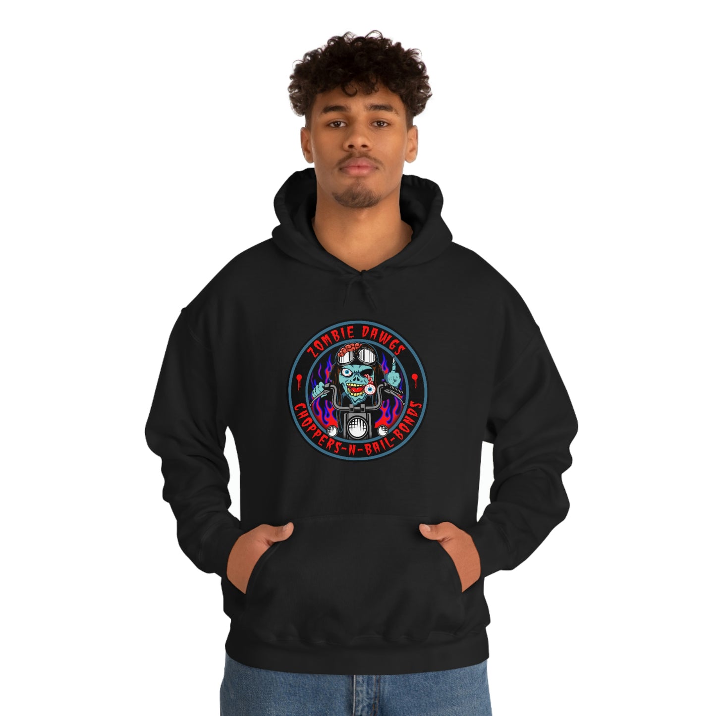 ZOMBIE DAWGS - CHOPPERS N BAIL BONDS Unisex Heavy Blend™ Hooded Sweatshirt