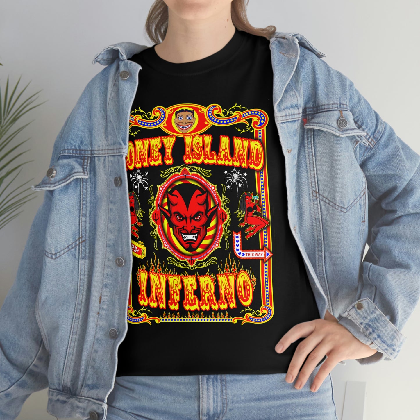 CONEY ISLAND 1 (INFERNO) Unisex Heavy Cotton Tee