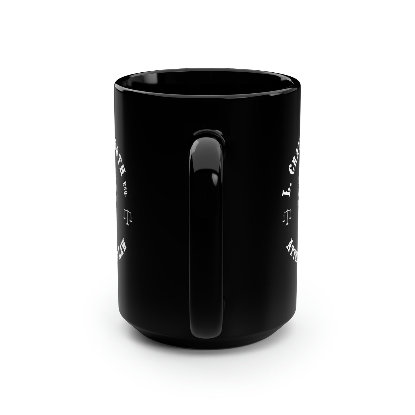 LASZLO CRAVENSWORTH Black Mug, 15oz