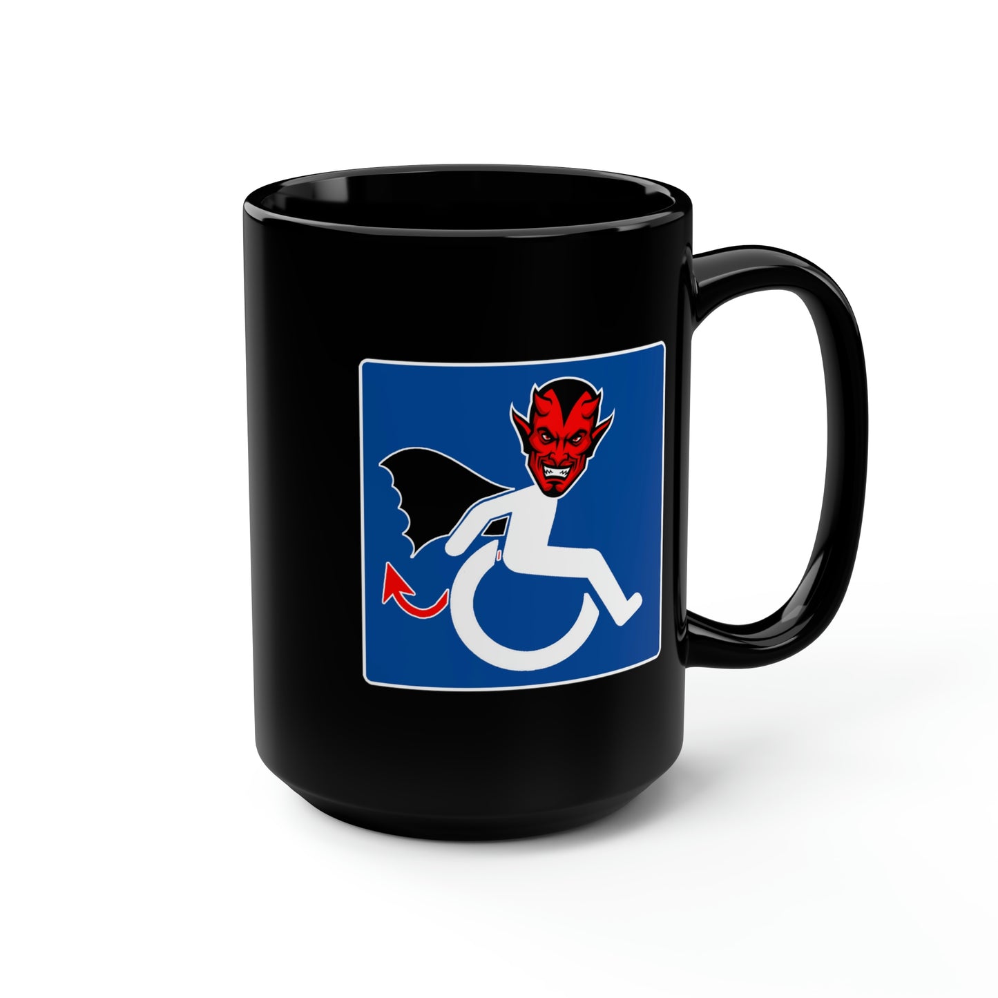 WHEELCHARIOT 5 (Luis) 2 Black Mug, 15oz