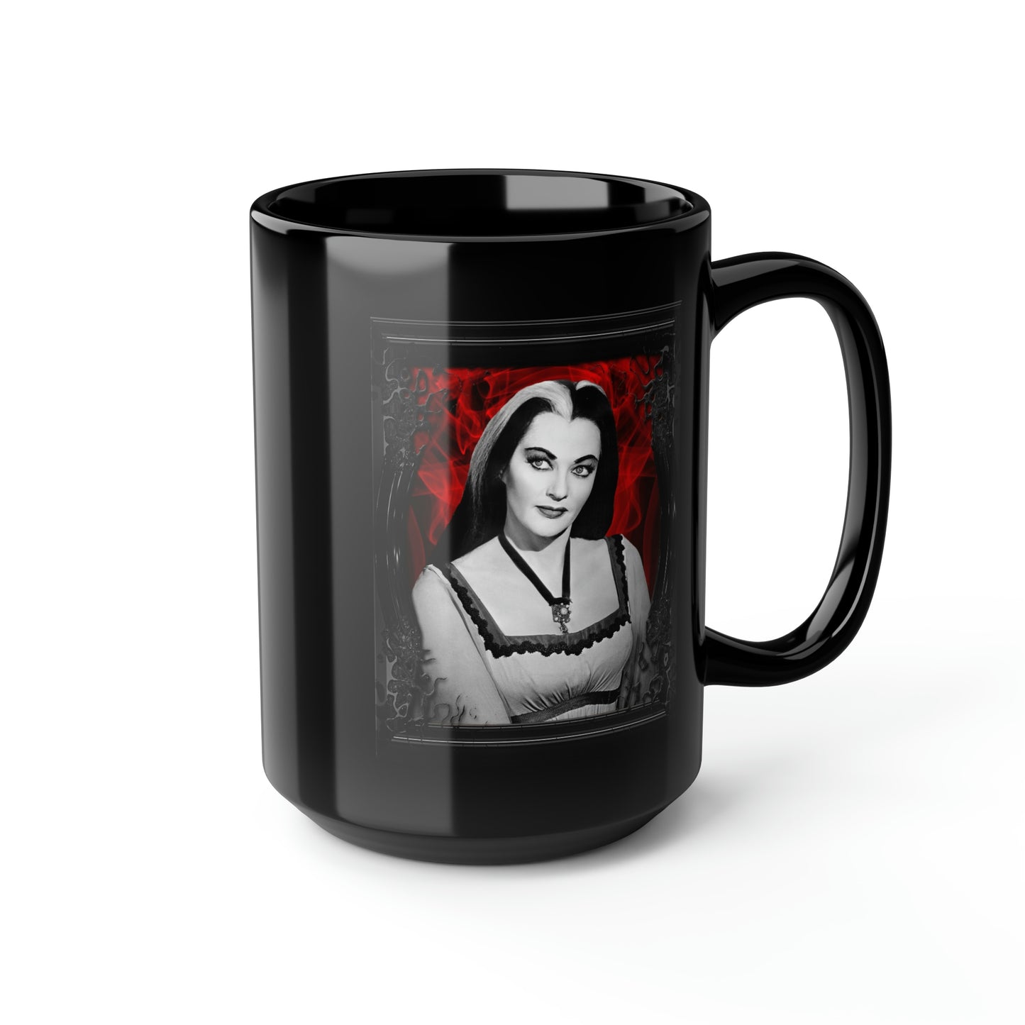 LILY 4 Black Mug, 15oz