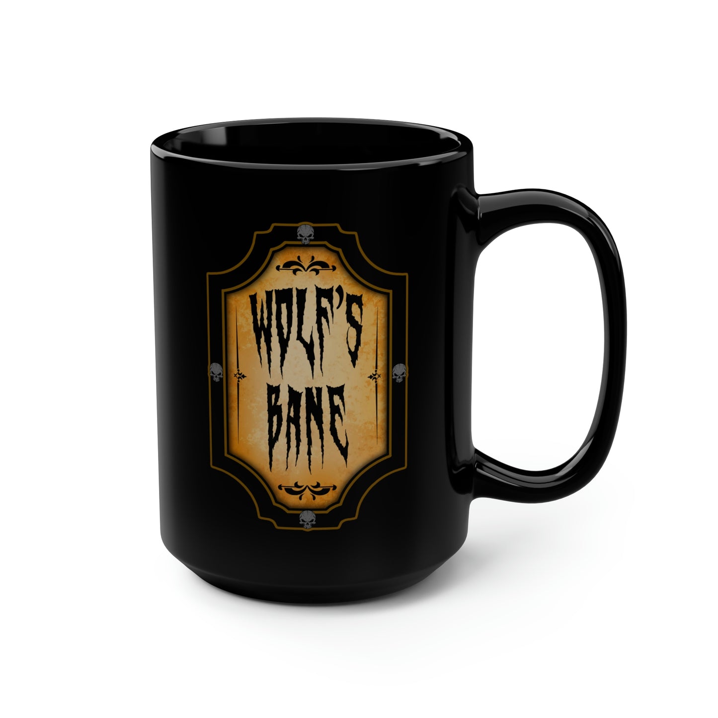 WITCHERY POTIONS 12 (WOLF'S BANE) Black Mug, 15oz