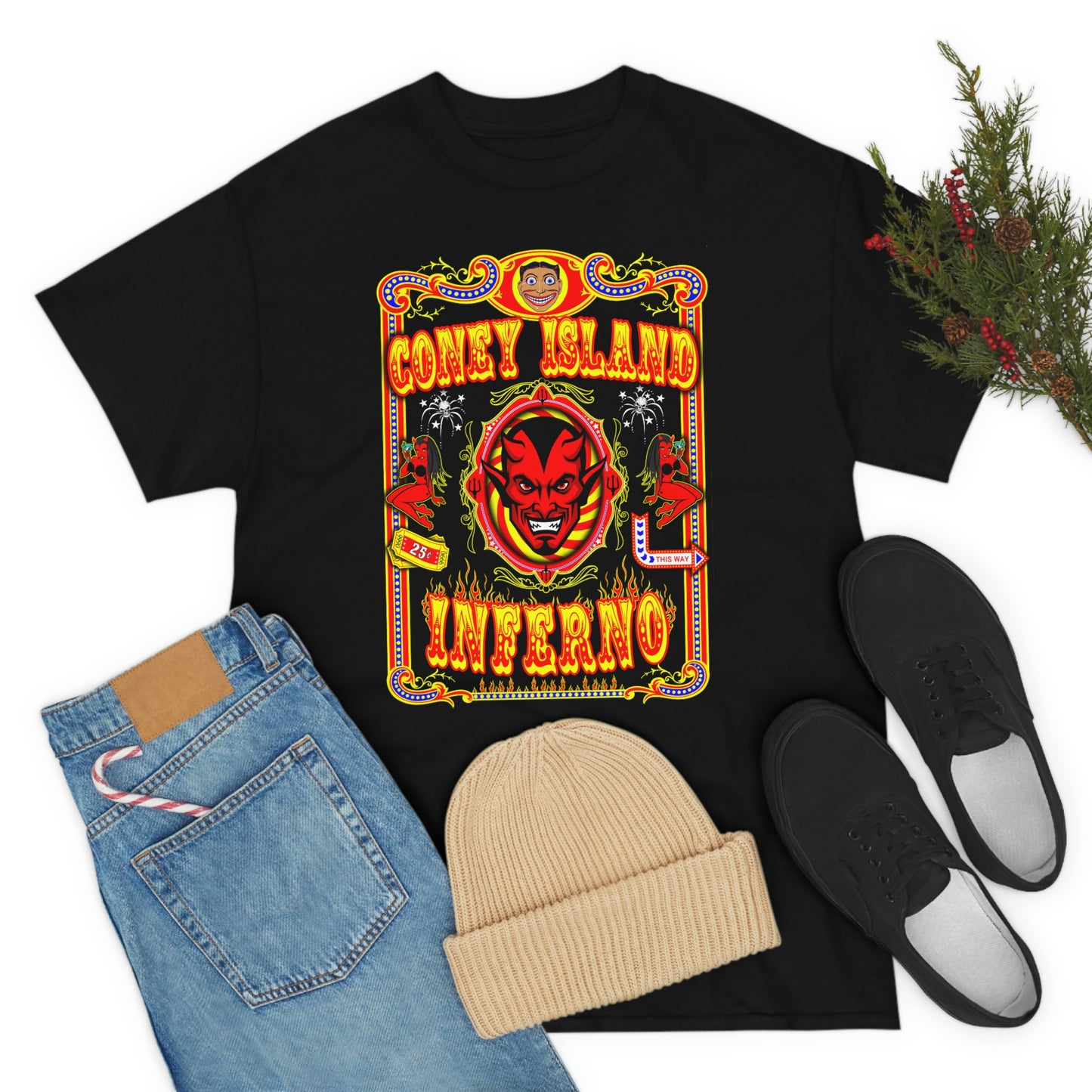 CONEY ISLAND 1 (INFERNO) Unisex Heavy Cotton Tee