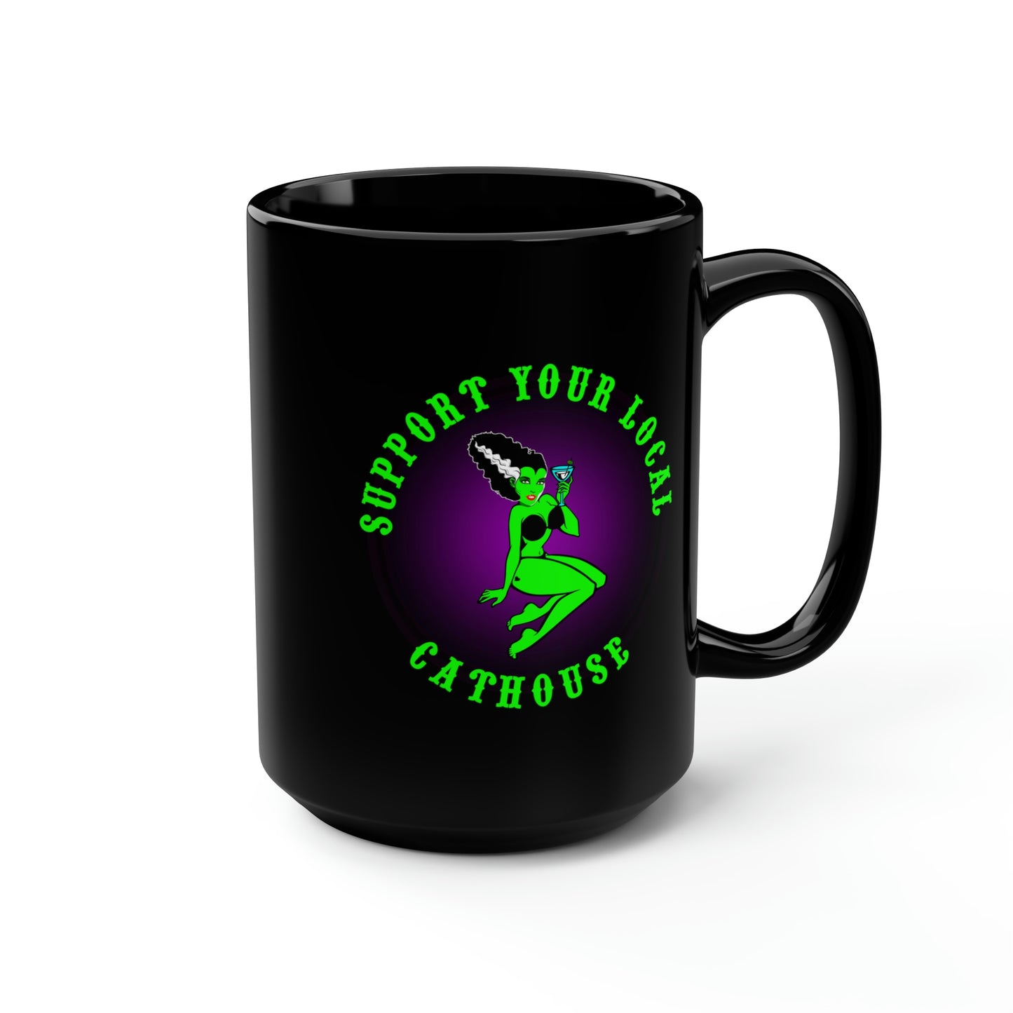 CATHOUSE 2 Black Mug, 15oz