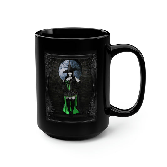 LILY 9 Black Mug, 15oz