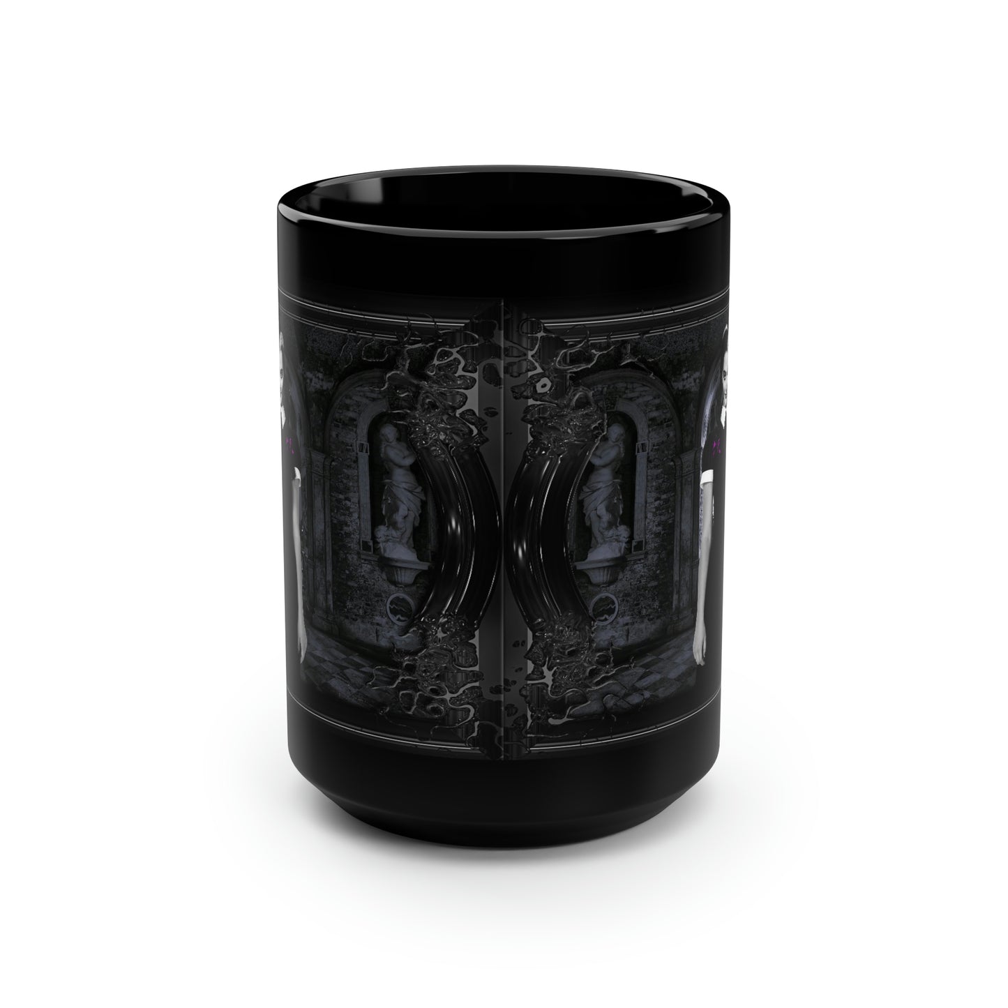 LILY 11 Black Mug, 15oz