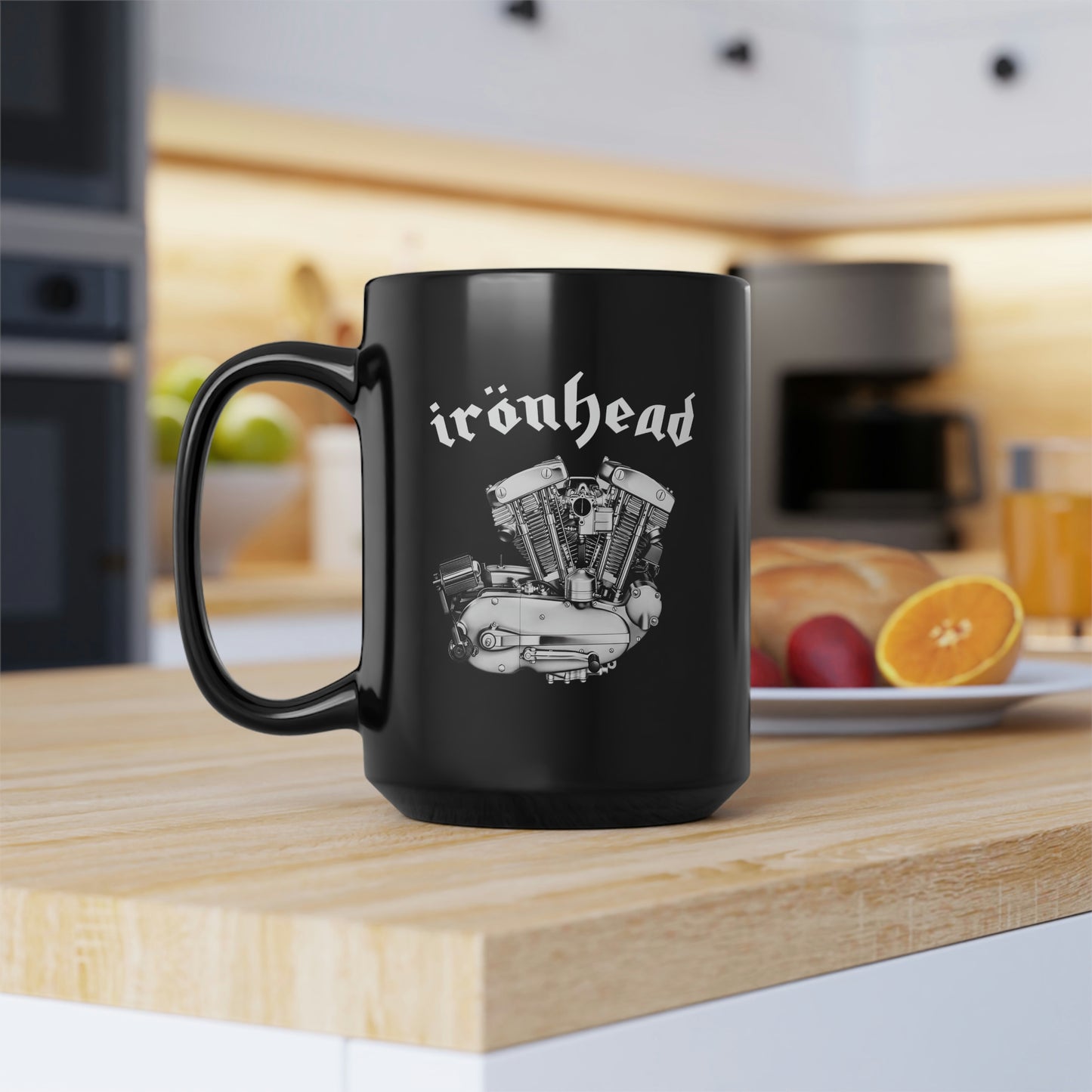 IRONHEAD 1 Black Mug, 15oz