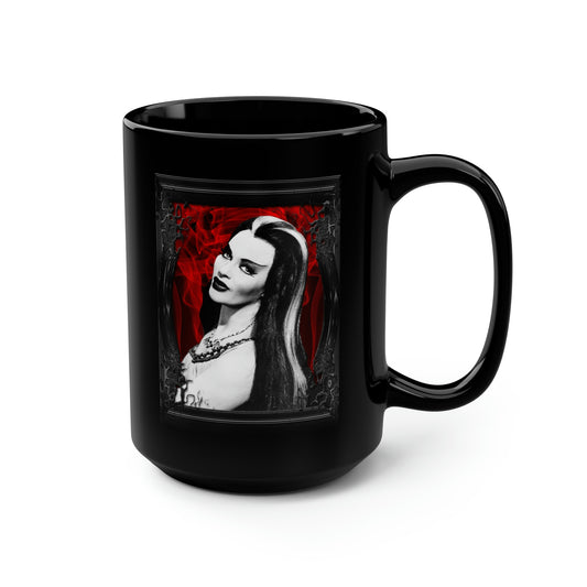 LILY 5 Black Mug, 15oz