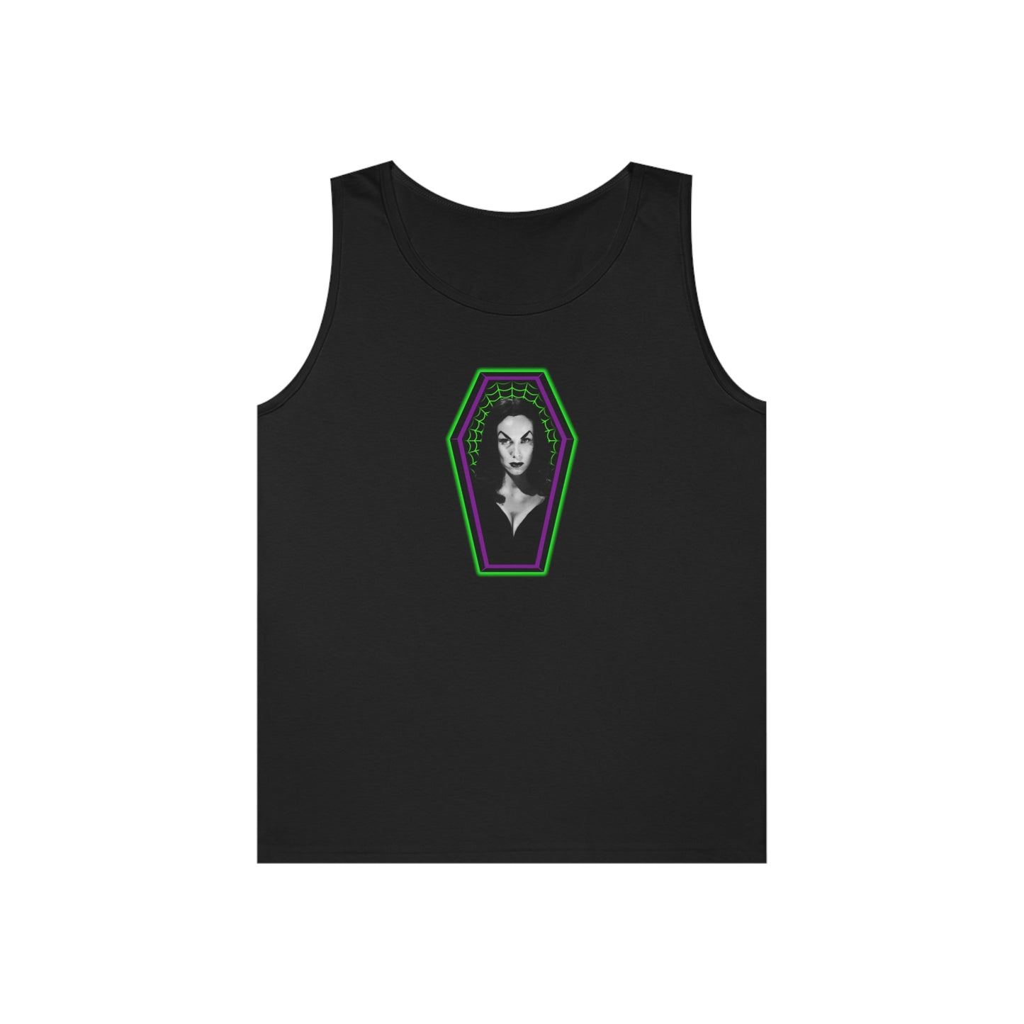 COFFIN MUGSHOT 2 (VAMPIRA) Unisex Heavy Cotton Tank Top