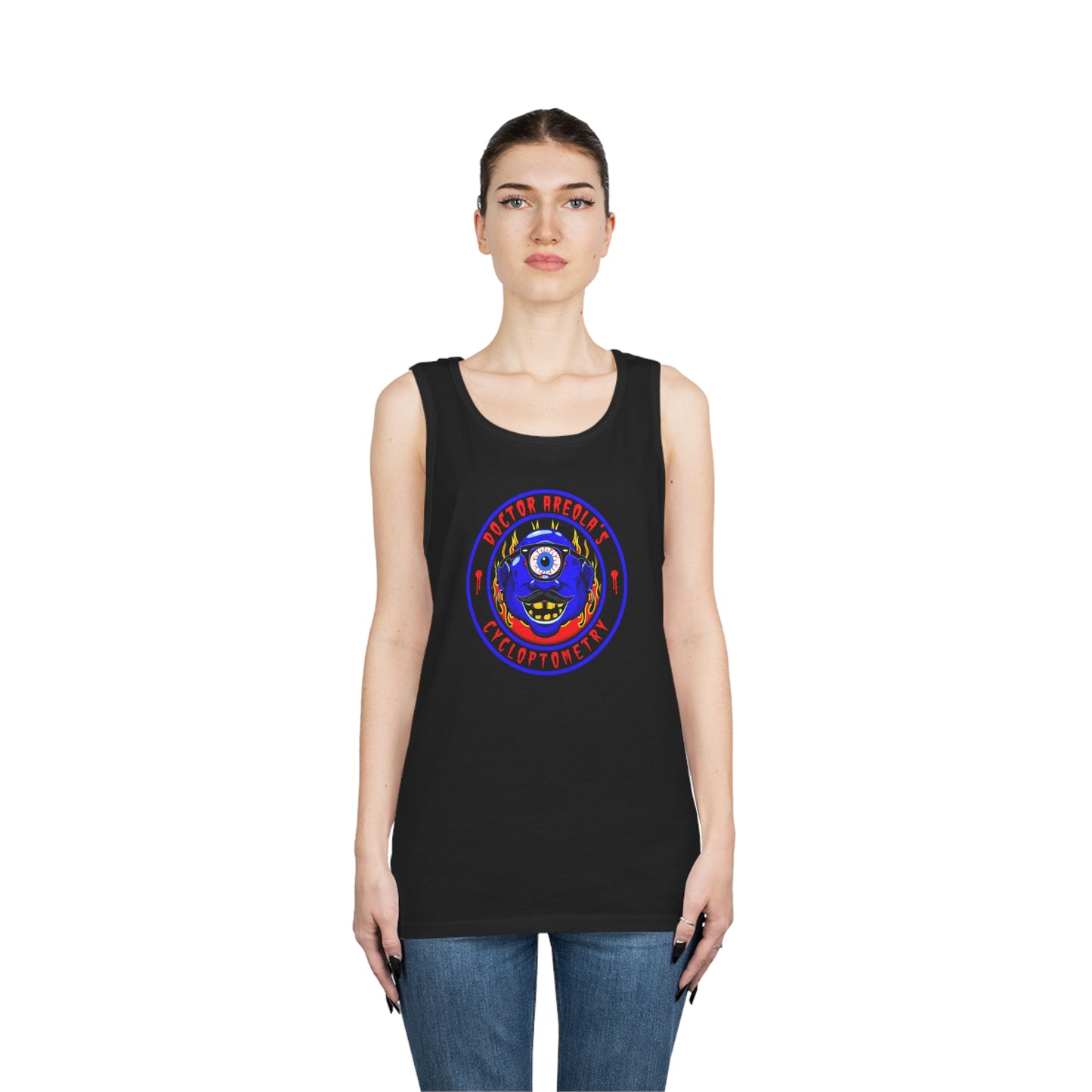 DOCTOR AREOLA'S – CYCLOPTOMETRY Unisex Heavy Cotton Tank Top