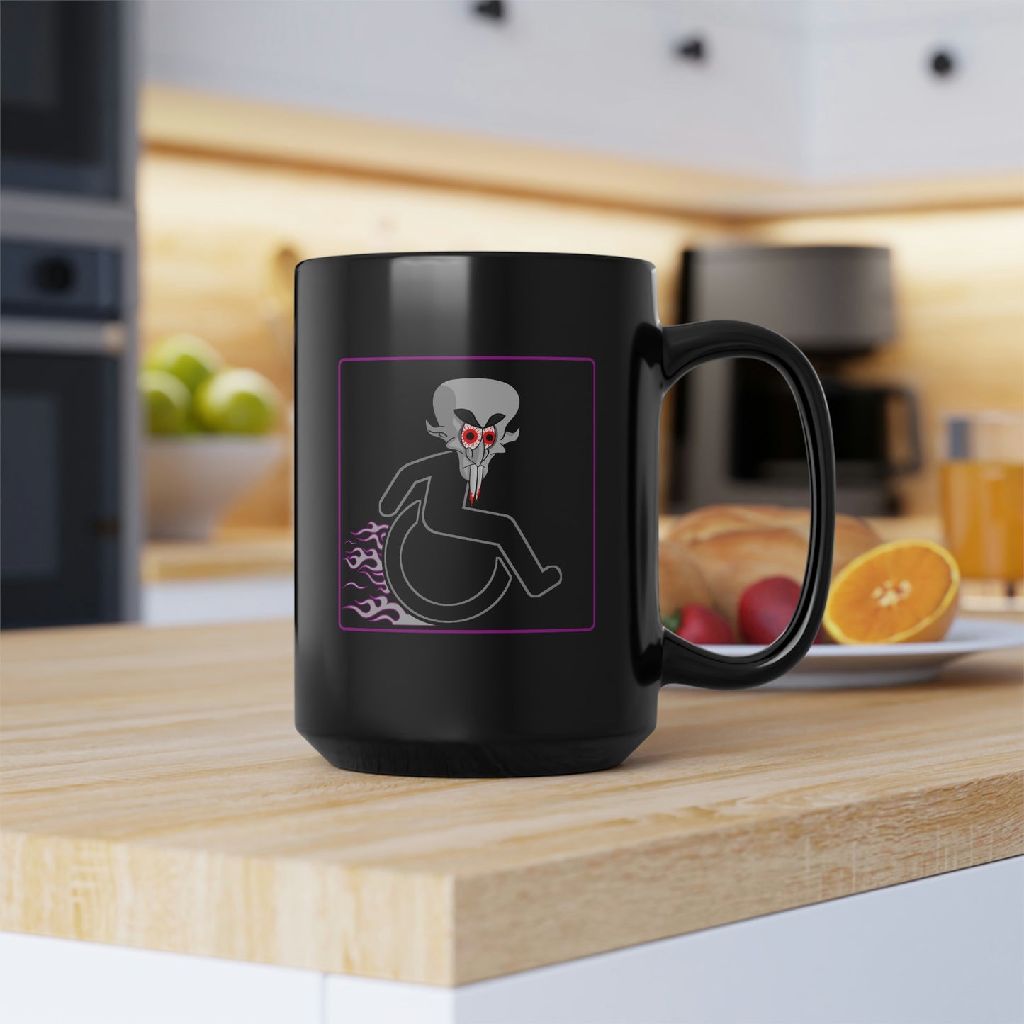 WHEELCHARIOT 9 (Nosferatu) 1 Black Mug, 15oz