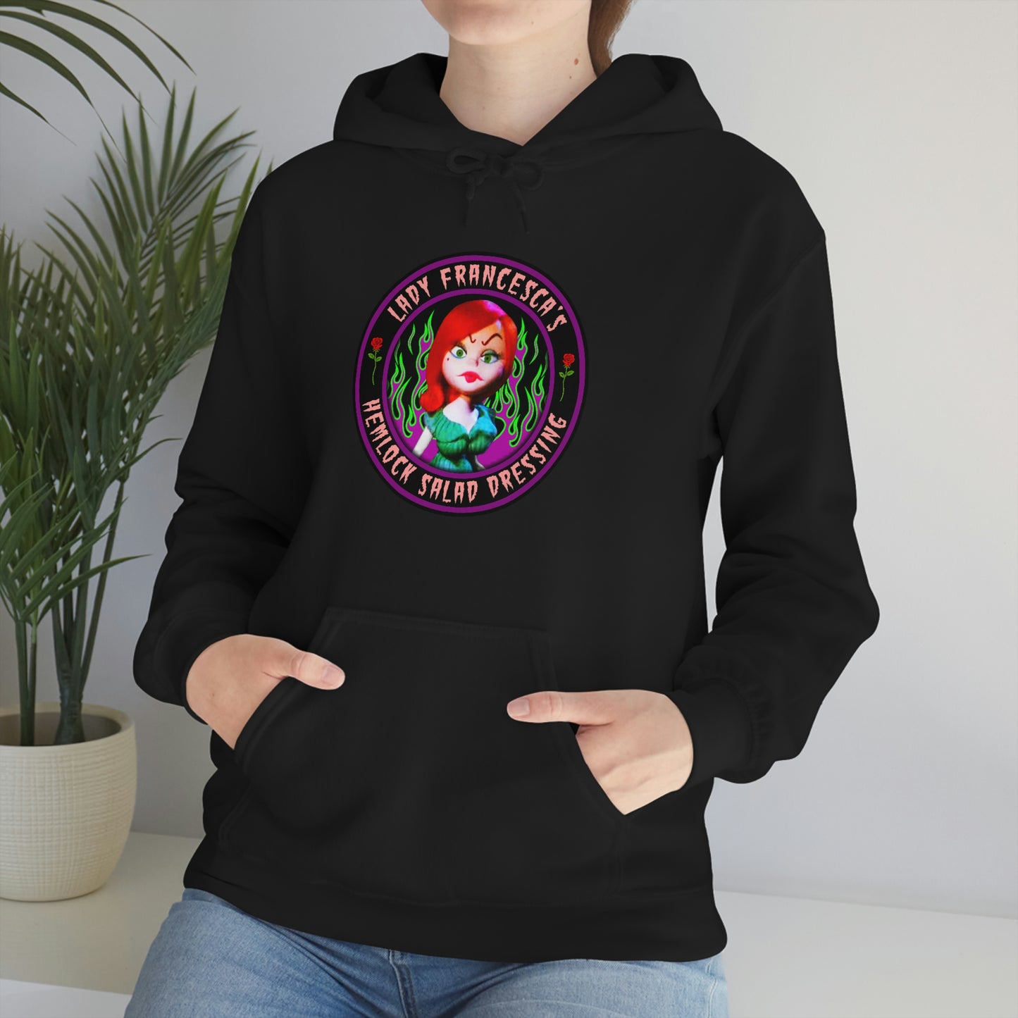 LADY FRANCESCA - HEMLOCK SALAD DRESSING Unisex Heavy Blend™ Hooded Sweatshirt