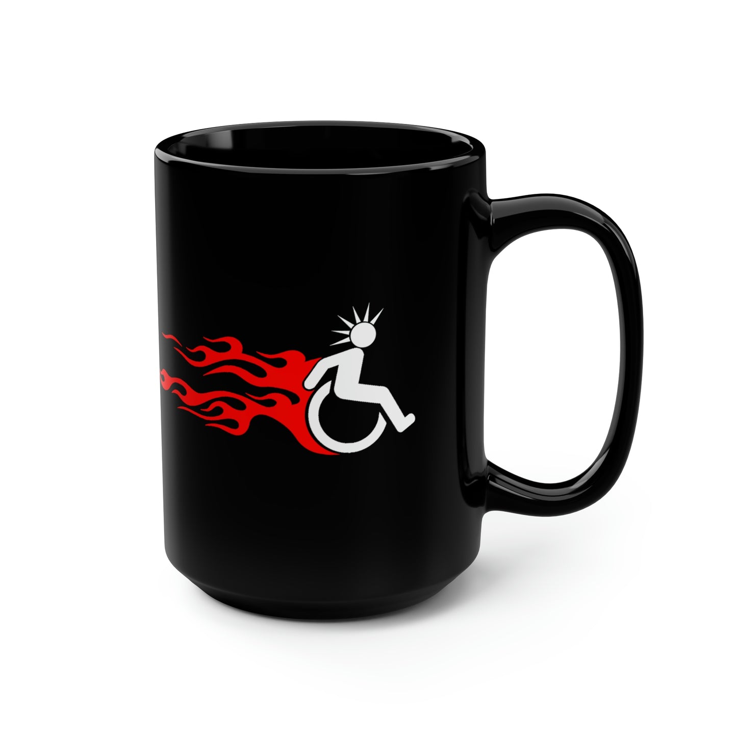 WHEELCHARIOT 2 (Flamer) Black Mug, 15oz