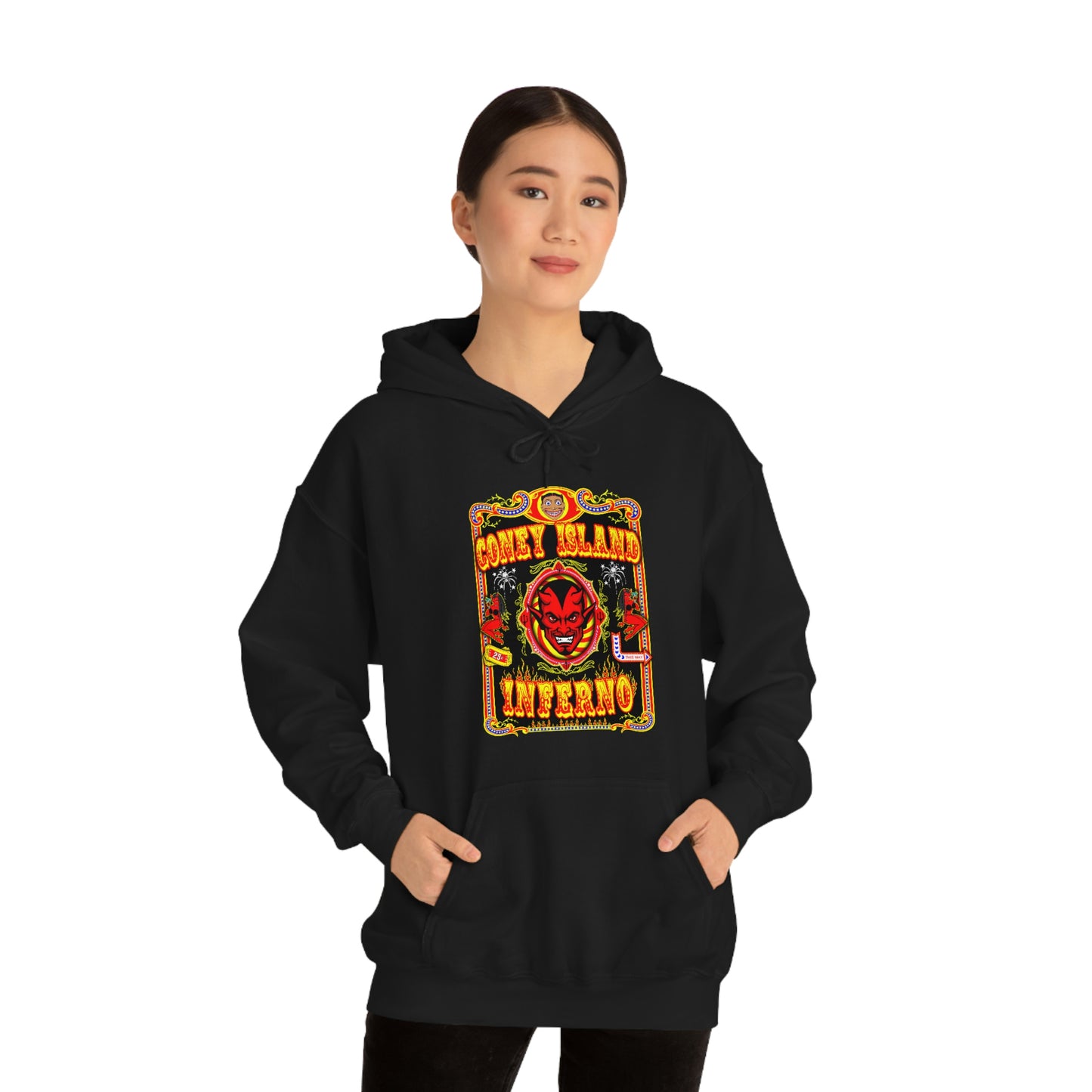 CONEY ISLAND 1 (INFERNO) Unisex Heavy Blend™ Hooded Sweatshirt