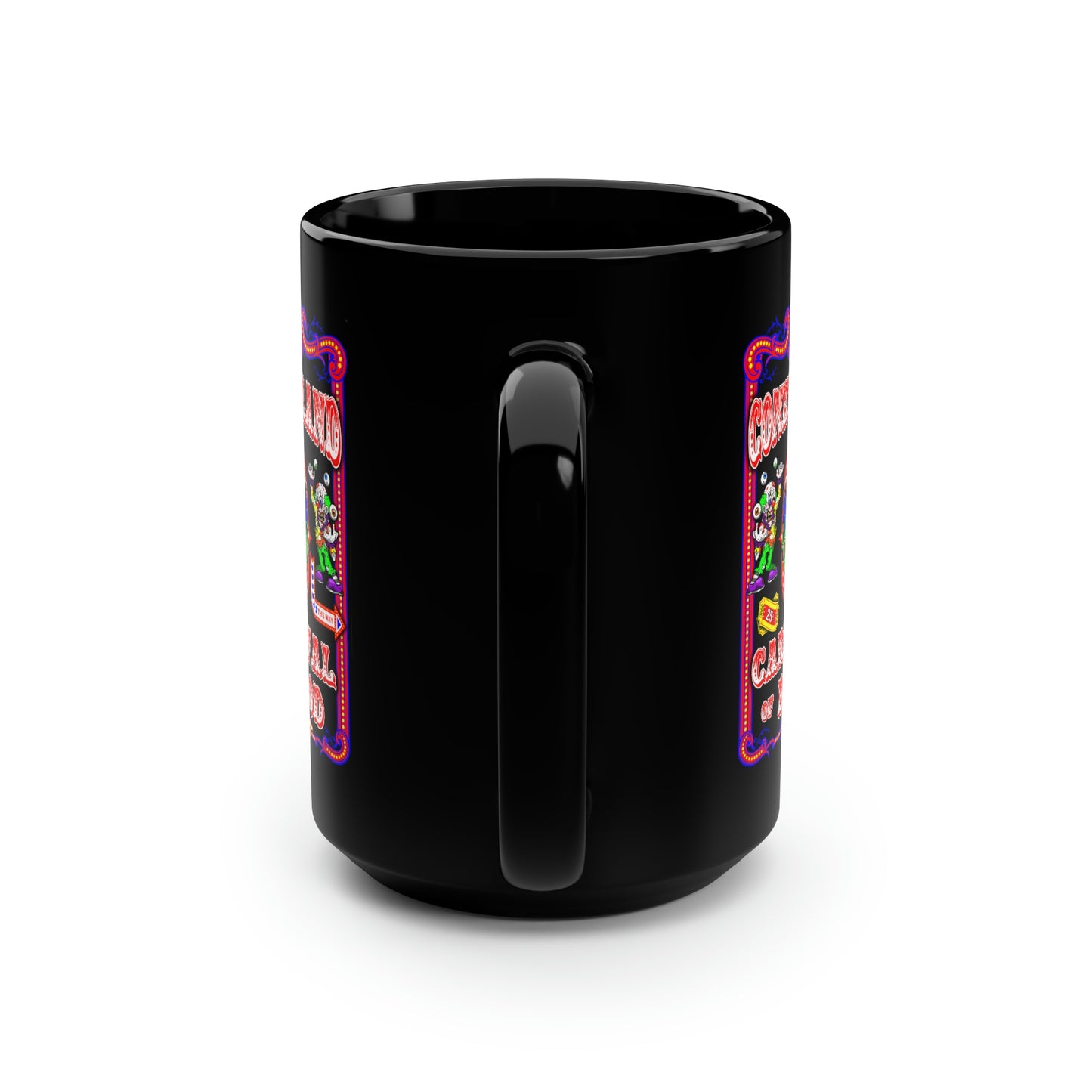 CONEY ISLAND 3 (CARNIVAL OF BLOOD) Black Mug, 15oz