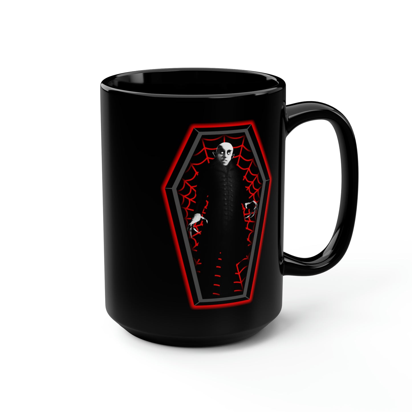 COFFIN MUGSHOT 4 (NOSFERATU) Black Mug, 15oz