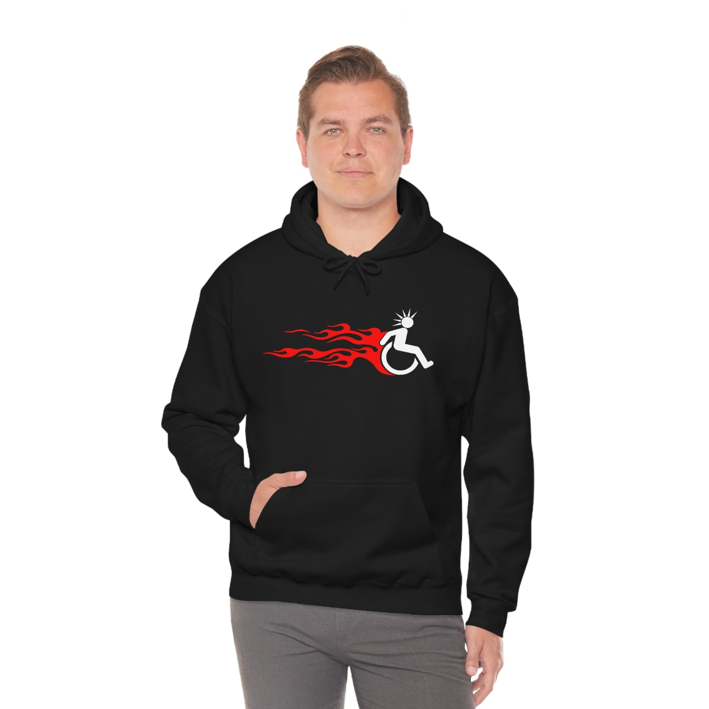 WHEELCHARIOT 2 (Flamer) Unisex Heavy Blend™ Hooded Sweatshirt