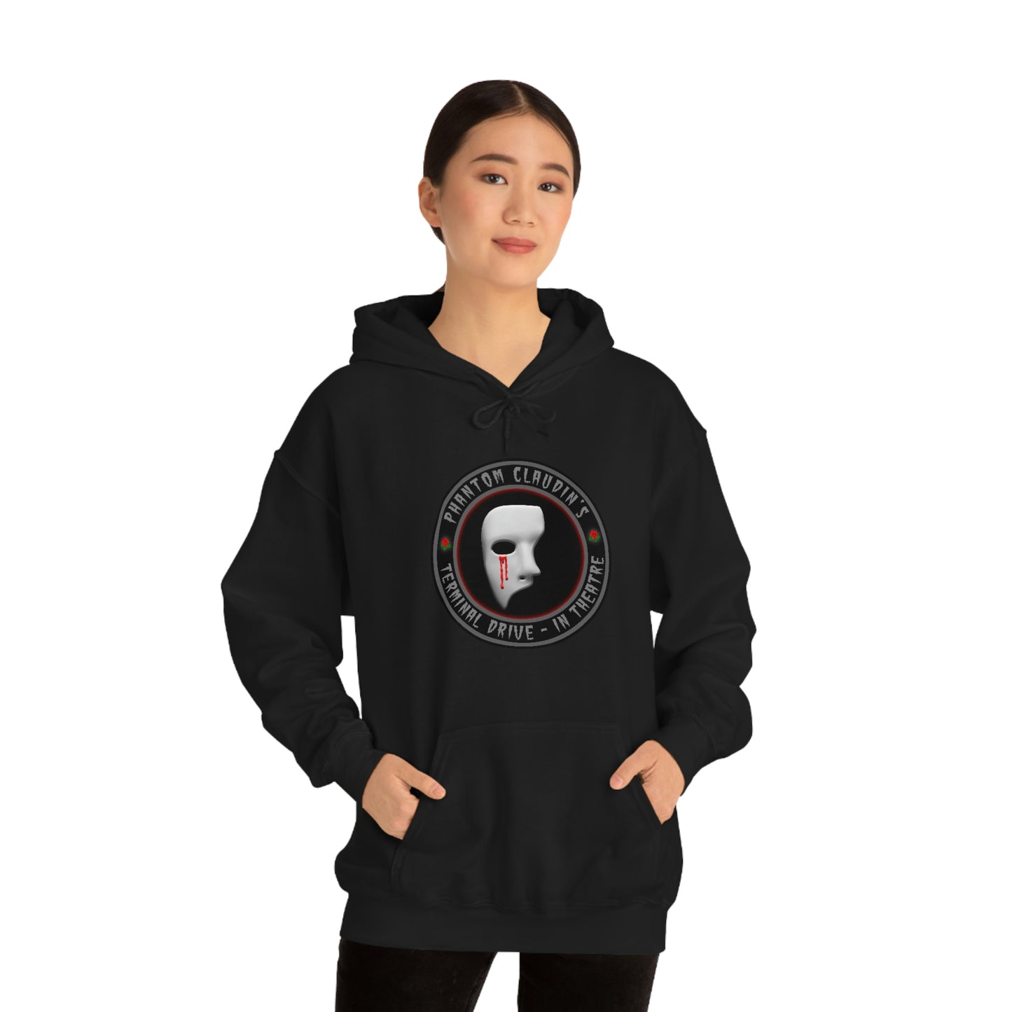 PHANTOM CLAUDIN’S – TERMINAL DRIVE-IN THEATRE Unisex Heavy Blend™ Hooded Sweatshirt