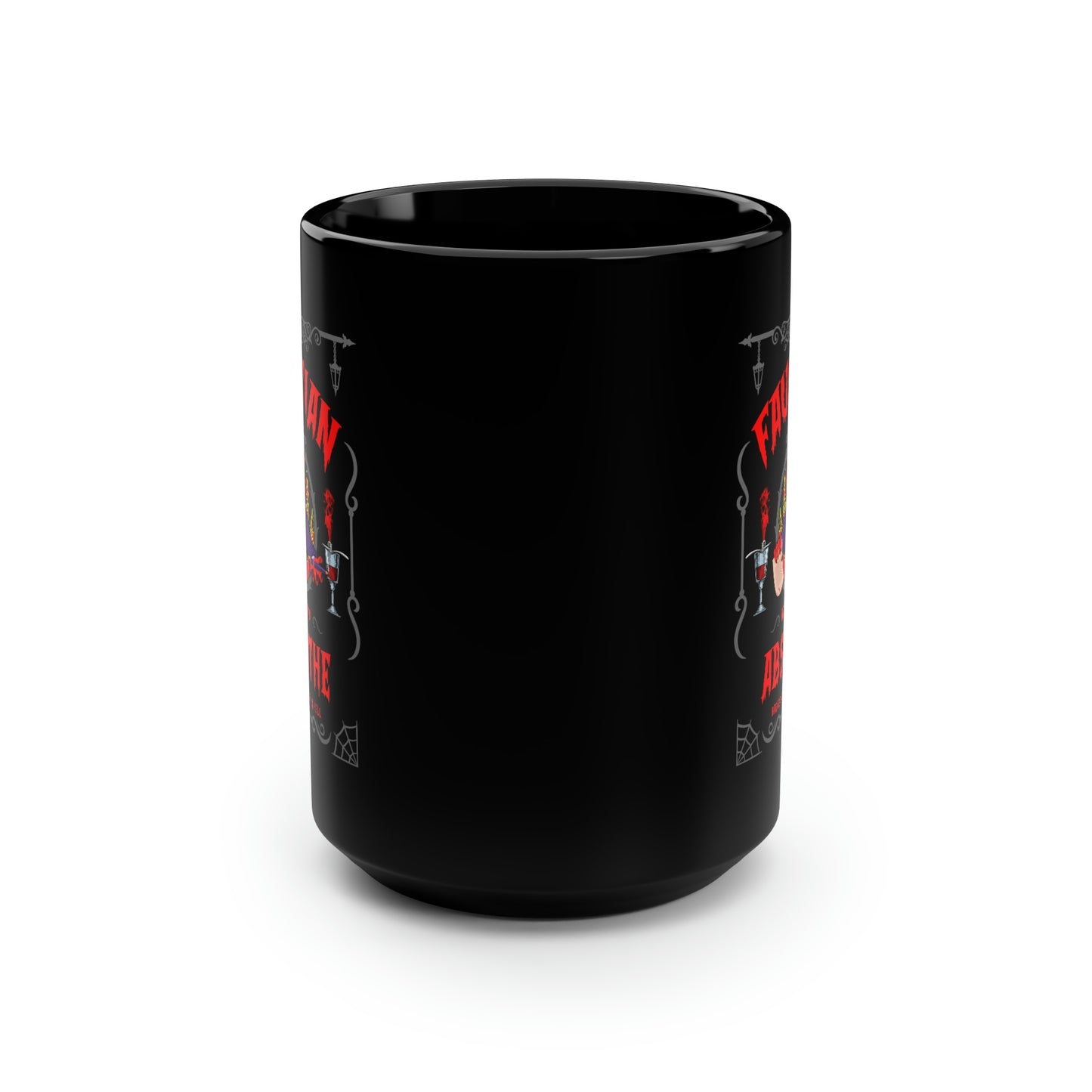 ABSINTHE MONSTERS (FAUST) Black Mug, 15oz