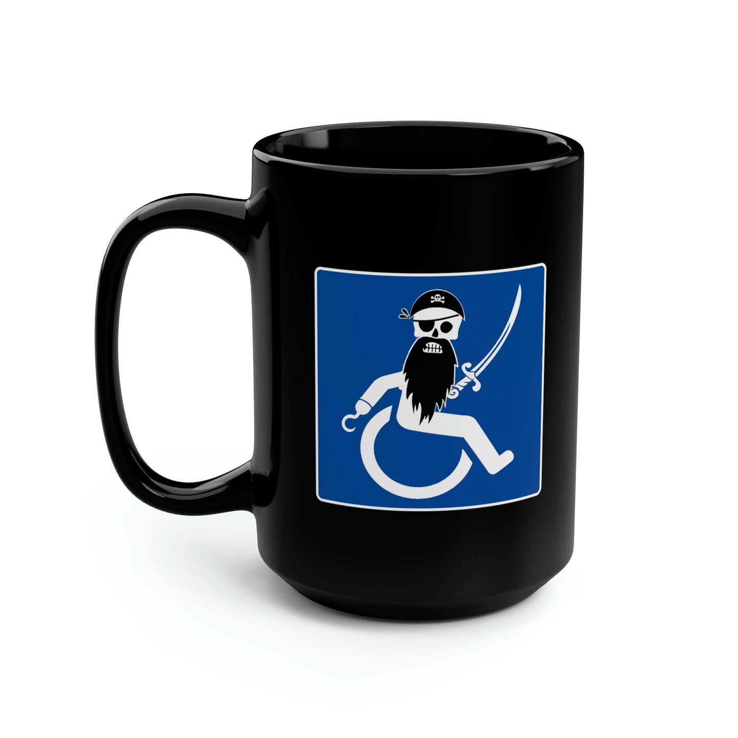 WHEELCHARIOT 4 (Pirate) 2 Black Mug, 15oz