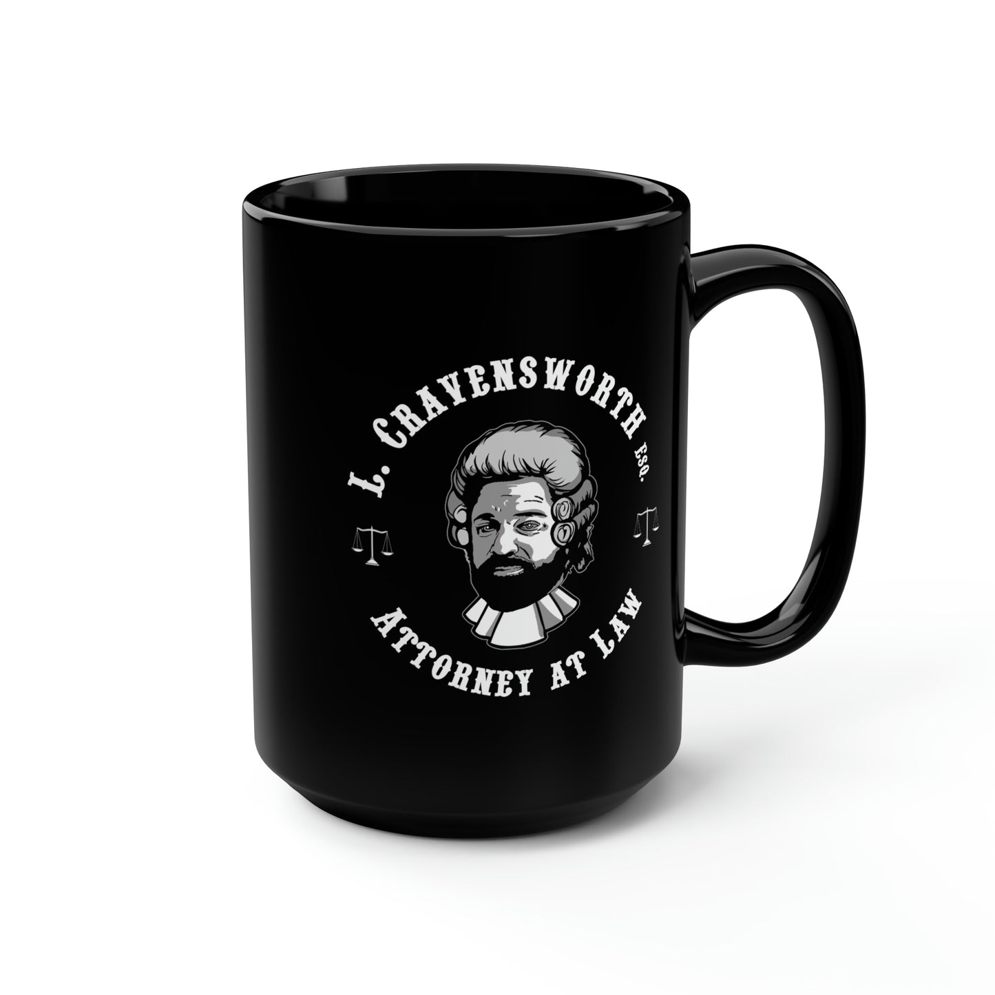 LASZLO CRAVENSWORTH Black Mug, 15oz