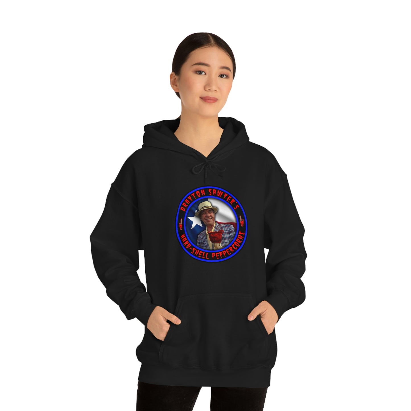 DRAYTON SAWYER'S - HARD-SHELL PEPPERCORNS Unisex Heavy Blend™ Hooded Sweatshirt