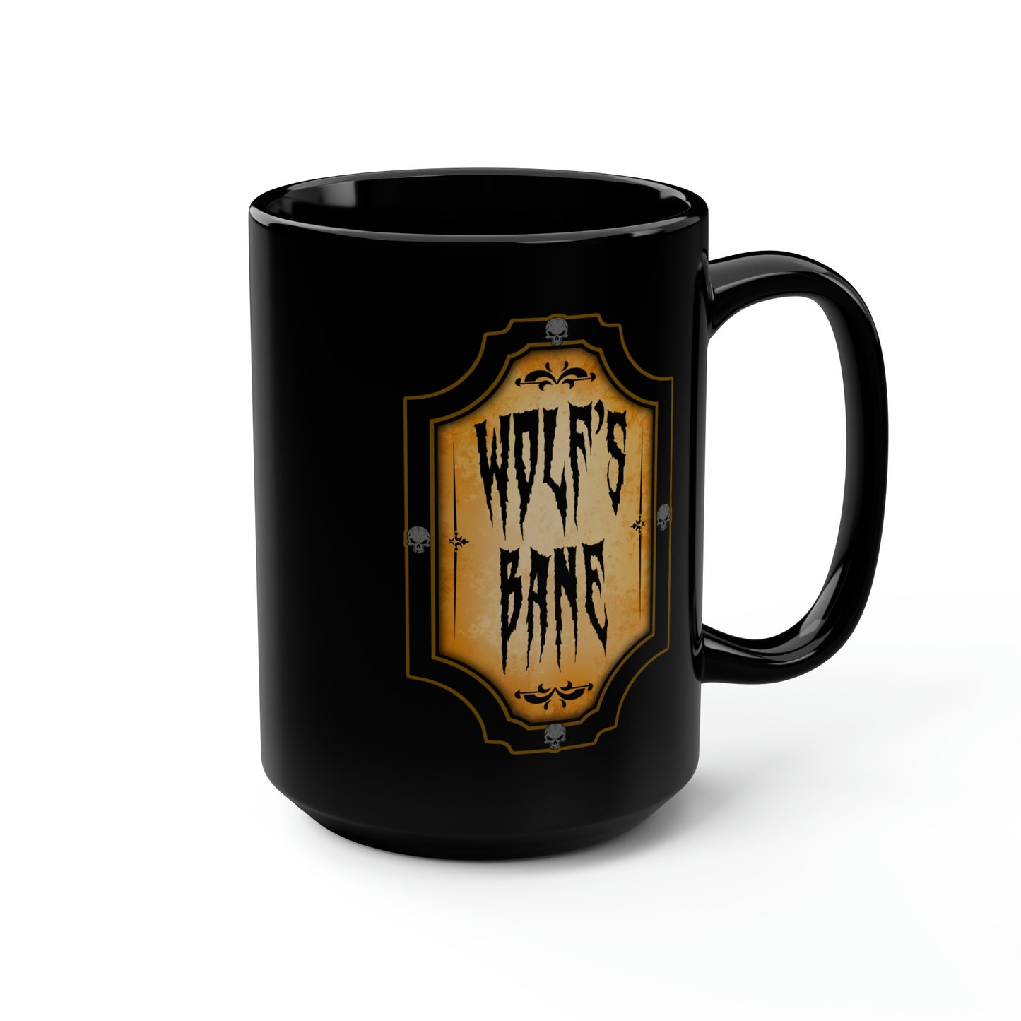 WITCHERY POTIONS 12 (WOLF'S BANE) Black Mug, 15oz