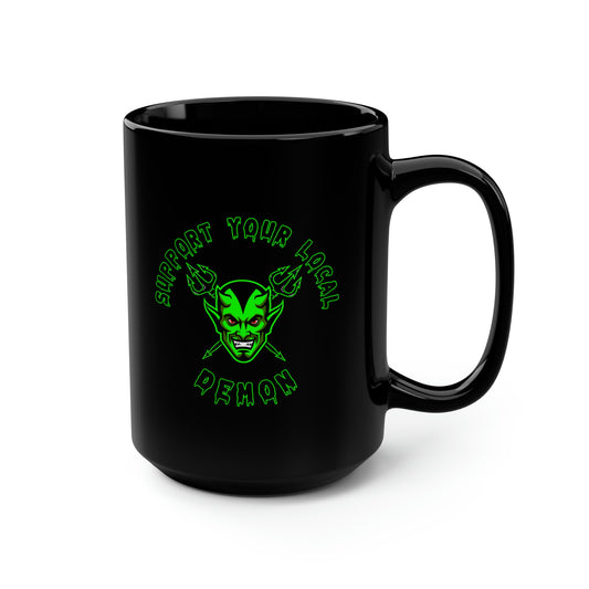 SUPPORT YOUR LOCAL DEMON 1(G) Black Mug, 15oz