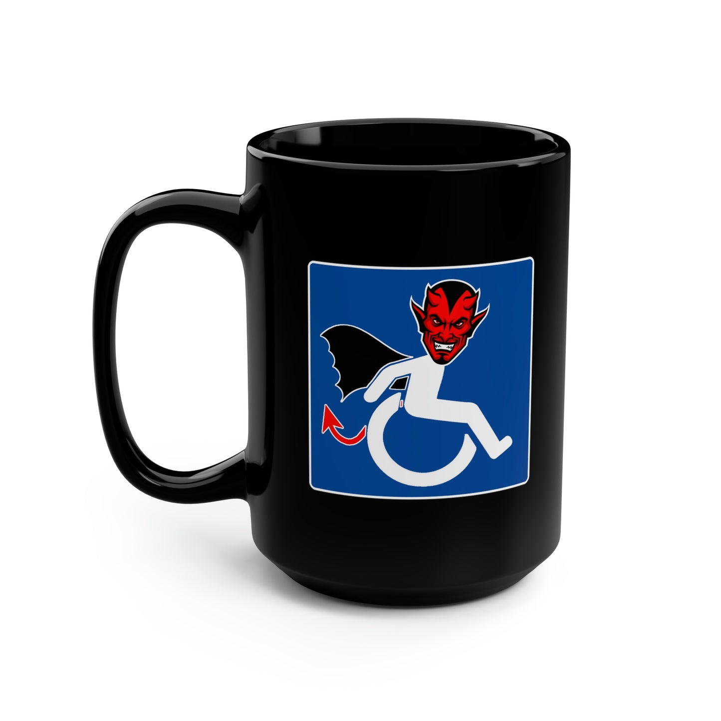 WHEELCHARIOT 5 (Luis) 2 Black Mug, 15oz