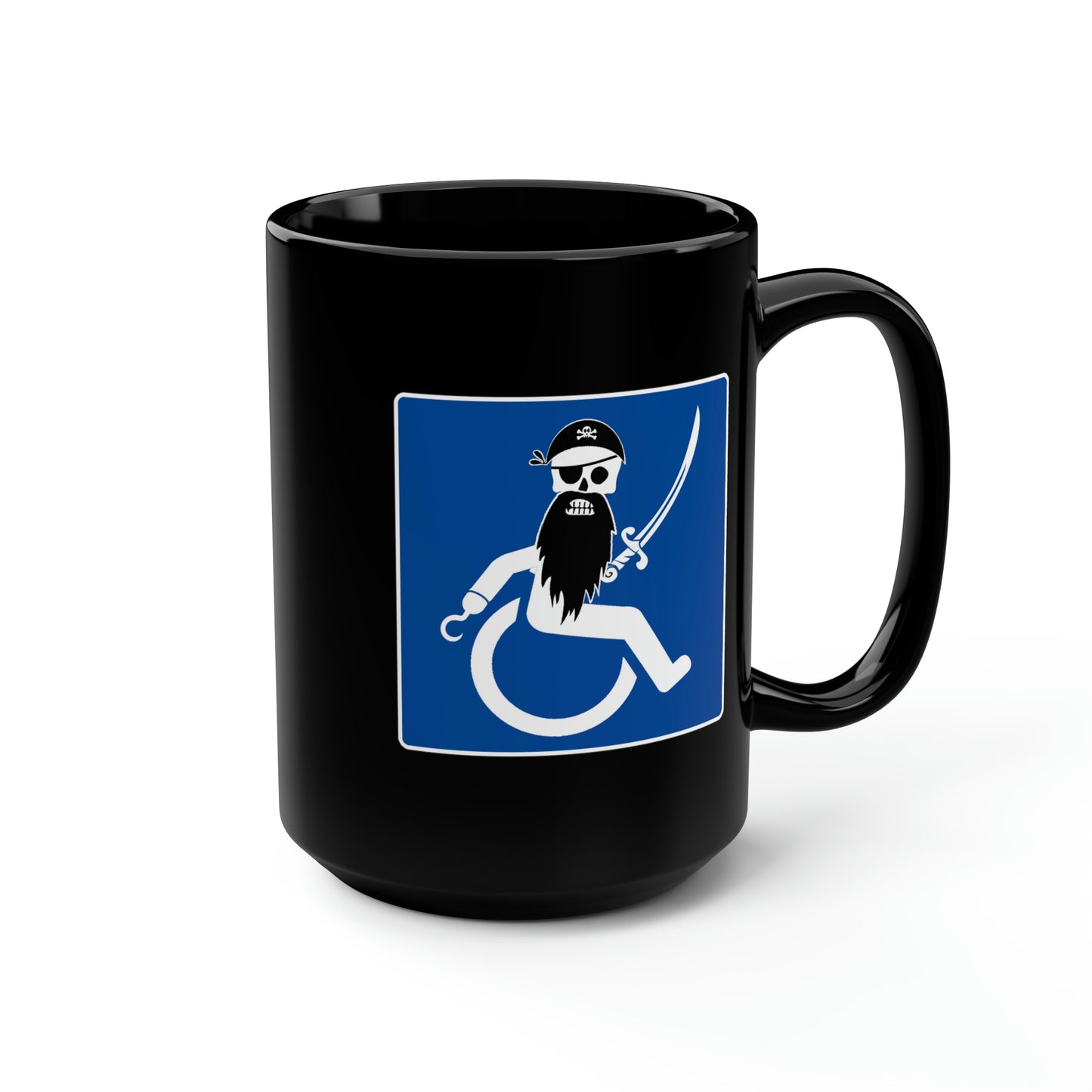 WHEELCHARIOT 4 (Pirate) 2 Black Mug, 15oz