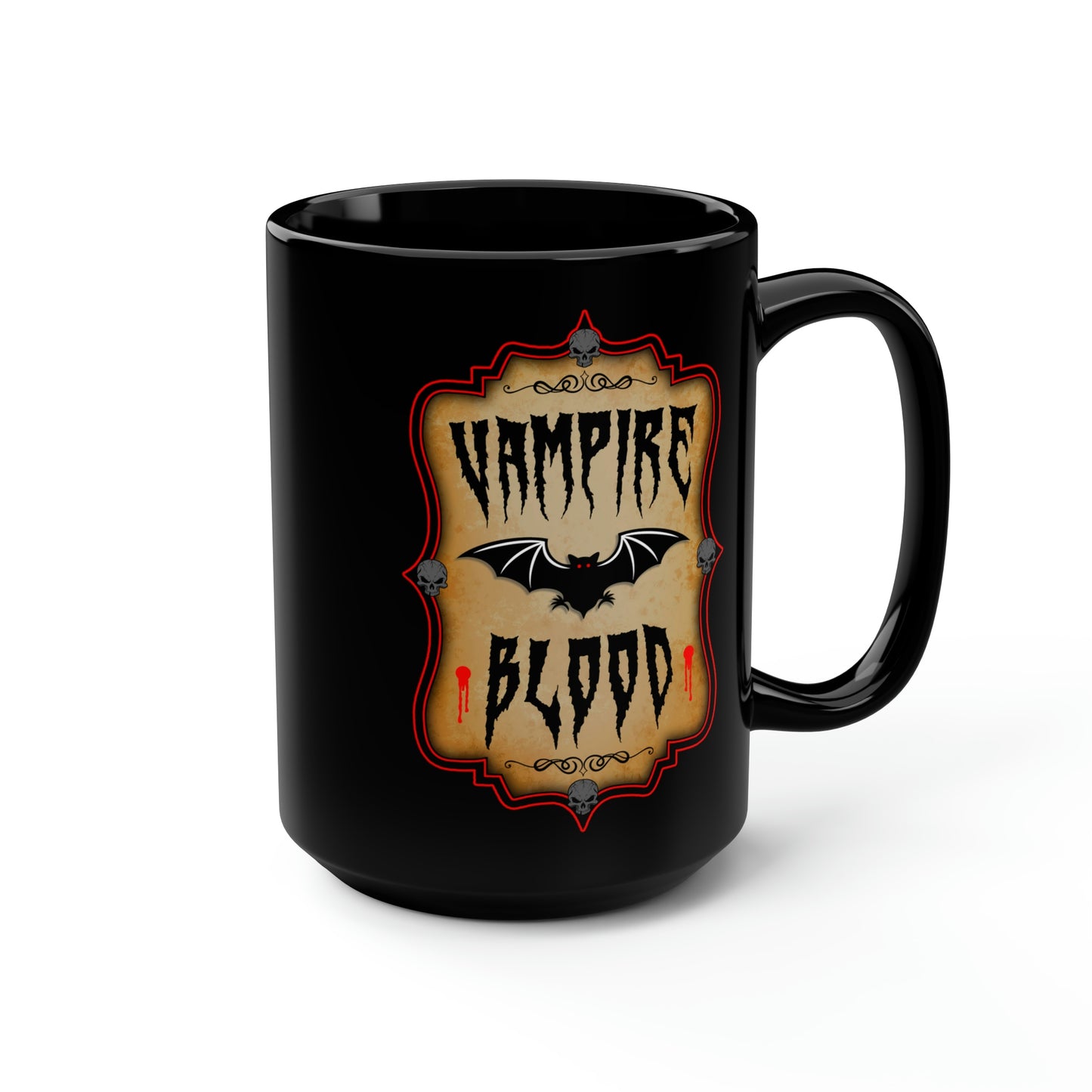 WITCHERY POTIONS 9 (VAMPIRE BLOOD) Black Mug, 15oz