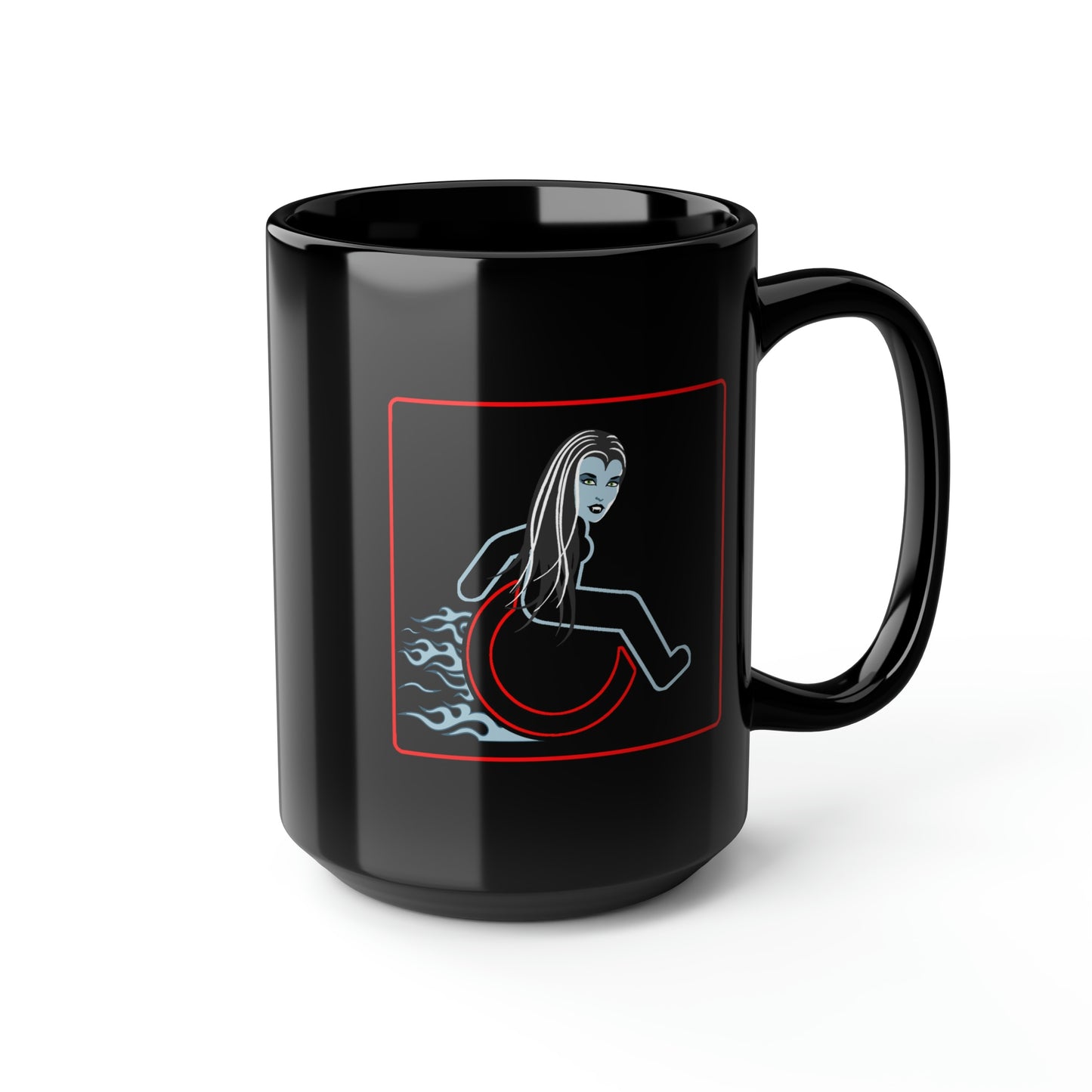 WHEELCHARIOT 13 (Vamp) Black Mug, 15oz