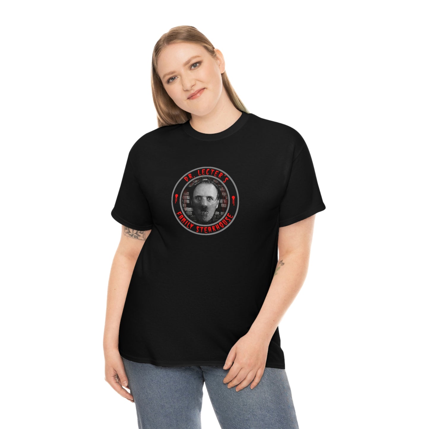 DR. LECTER'S - FAMILY STEAKHOUSE Unisex Heavy Cotton Tee