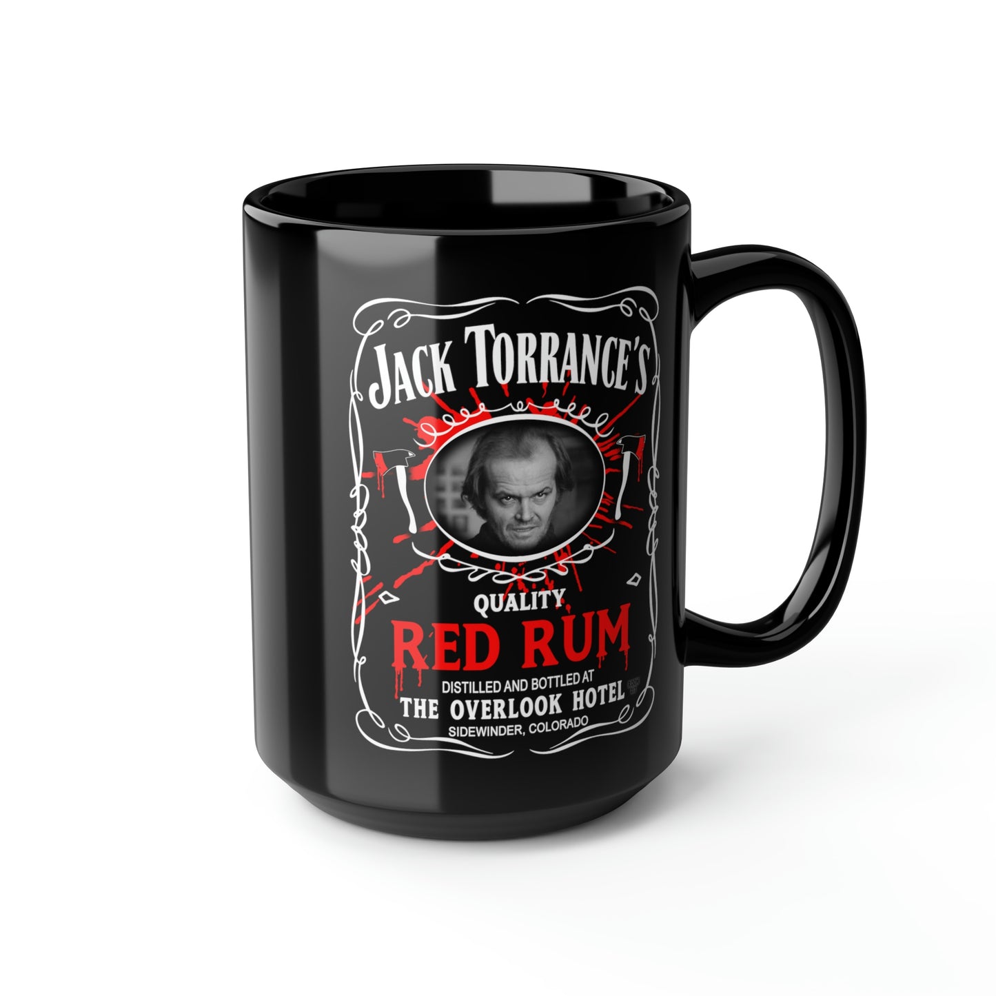 JACK TORRANCE'S - RED RUM Black Mug, 15oz