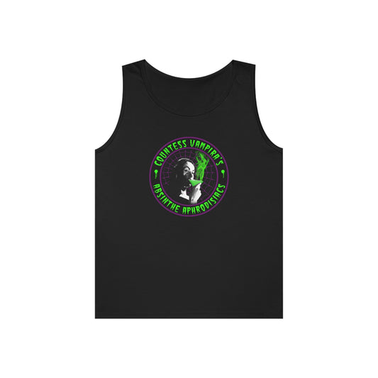 COUNTESS VAMPIRA - ABSINTHE APHRODISIACS Unisex Heavy Cotton Tank Top