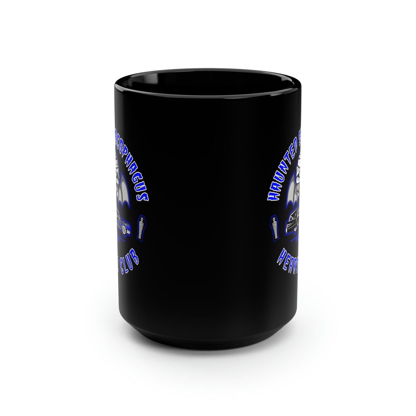 HAUNTED SARCOPHAGUS - HEARSE CLUB Black Mug, 15oz