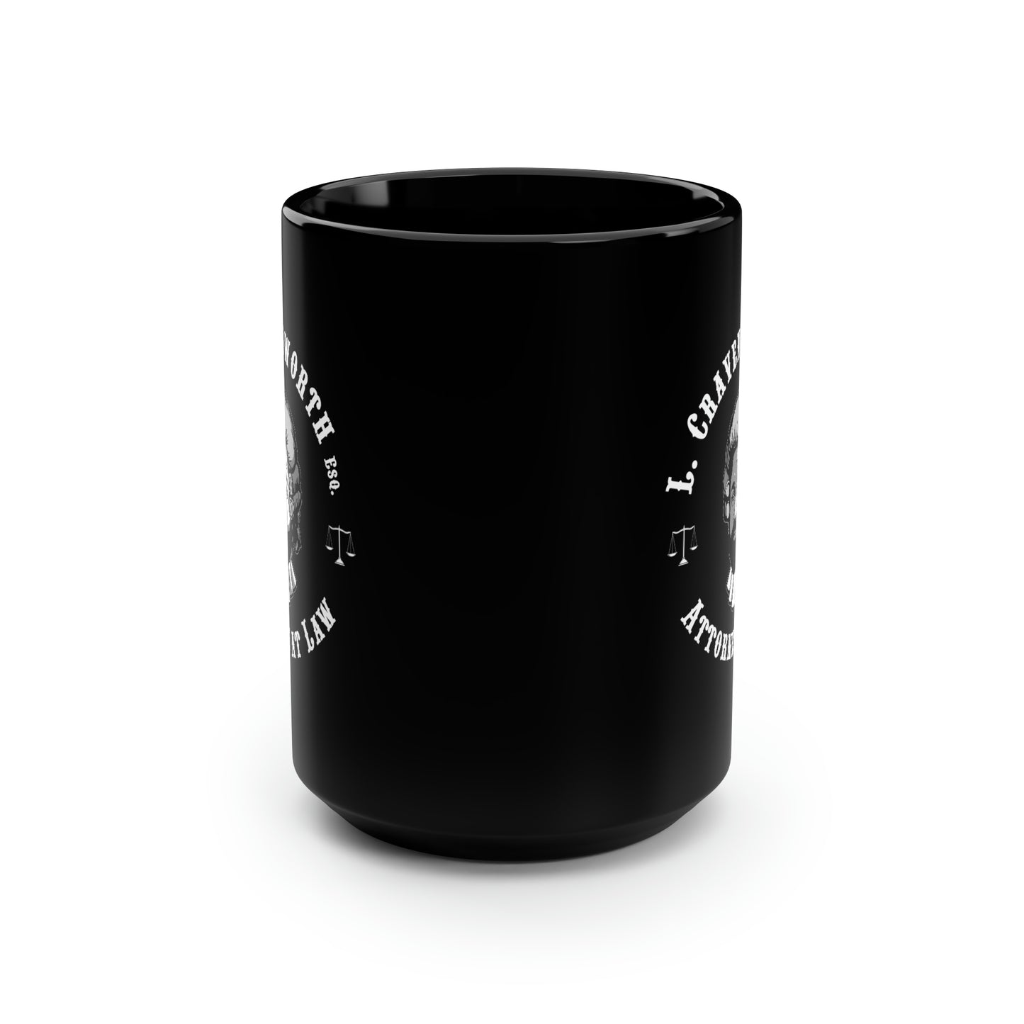 LASZLO CRAVENSWORTH Black Mug, 15oz