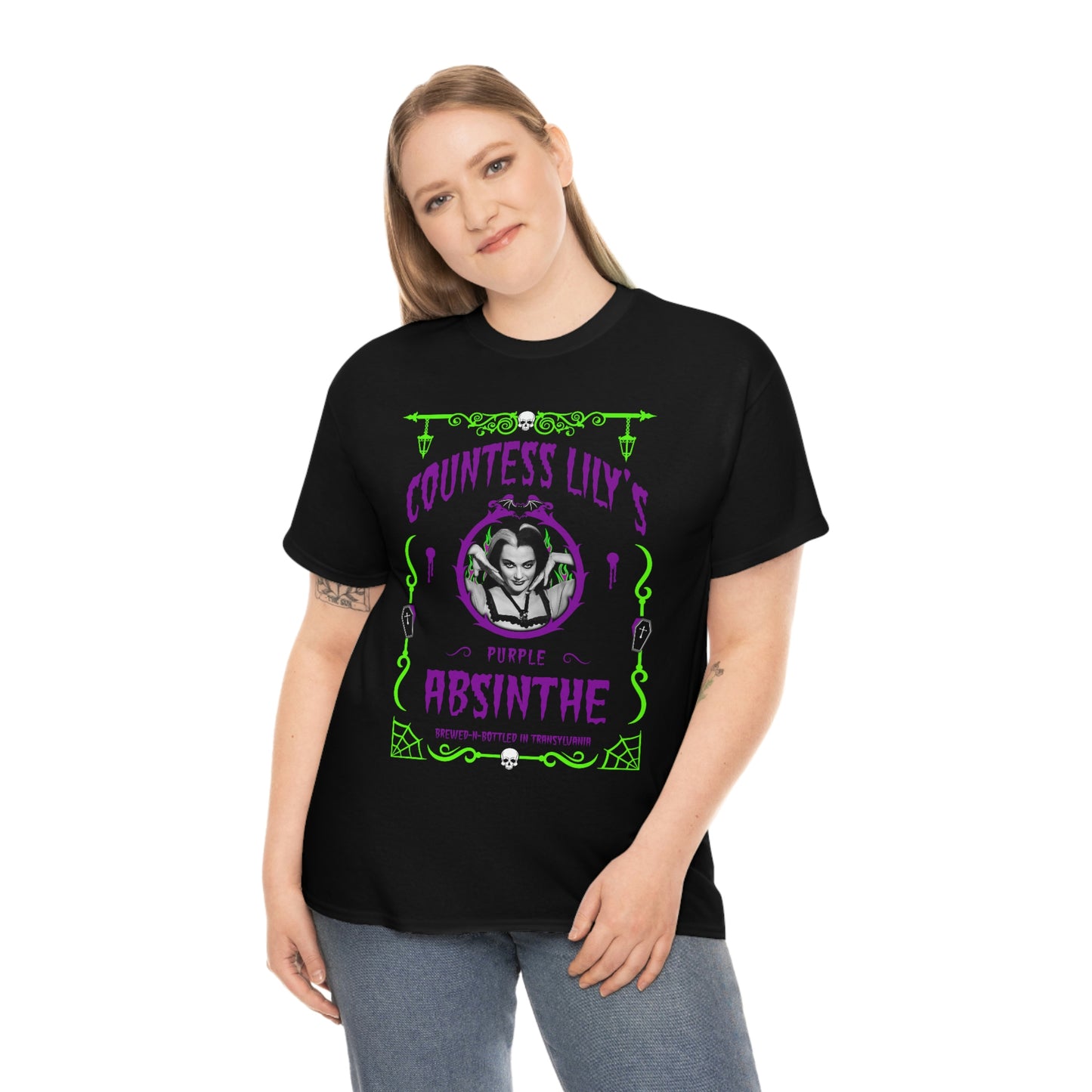 ABSINTHE MONSTERS 3 (COUNTESS LILY) Unisex Heavy Cotton Tee