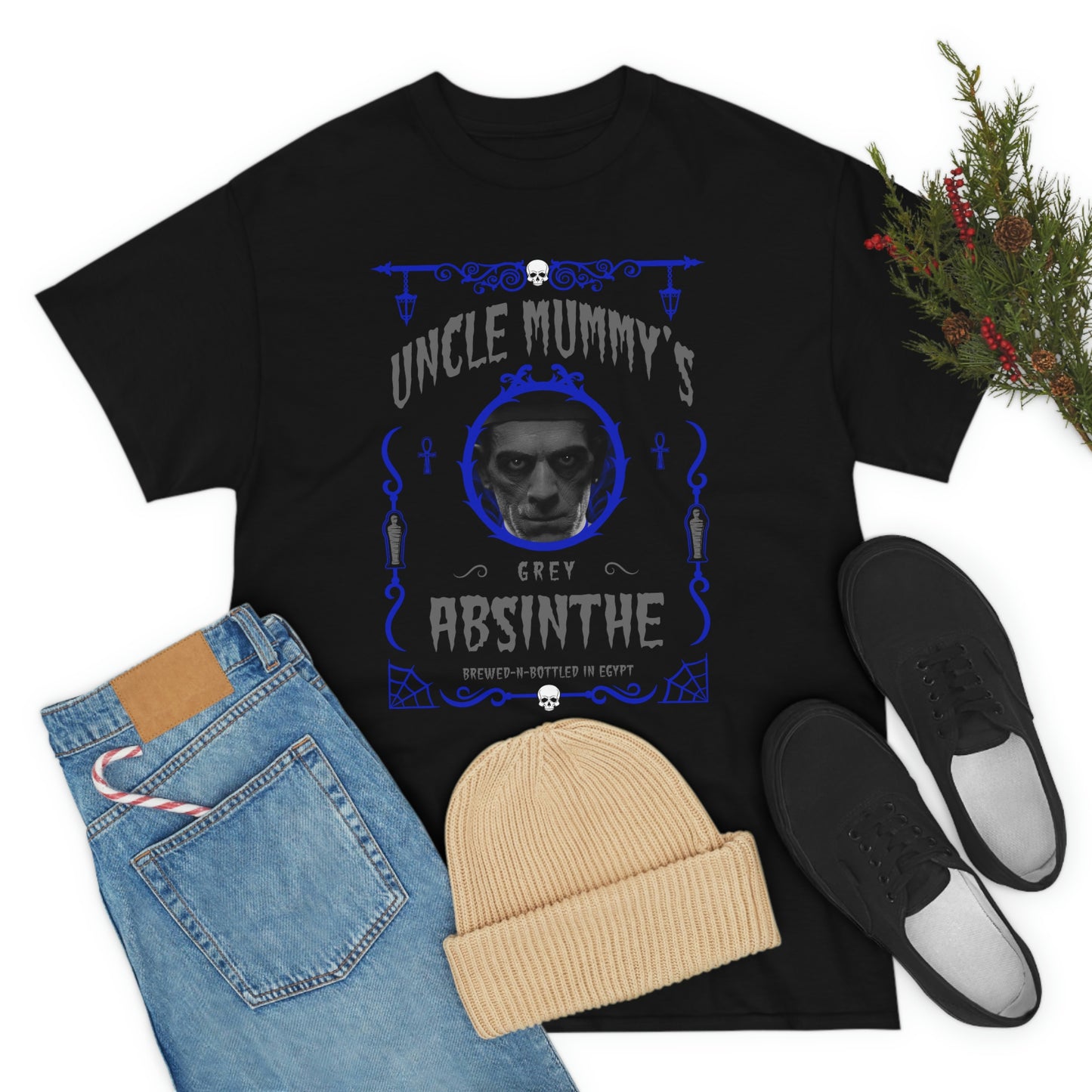 ABSINTHE MONSTERS 6 (UNCLE MUMMY) Unisex Heavy Cotton Tee