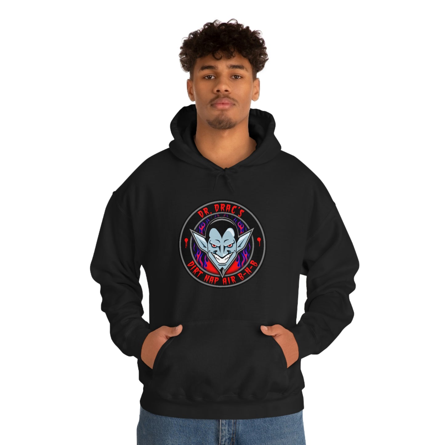 DR DRAC - DIRT NAP AIR BNB Unisex Heavy Blend™ Hooded Sweatshirt